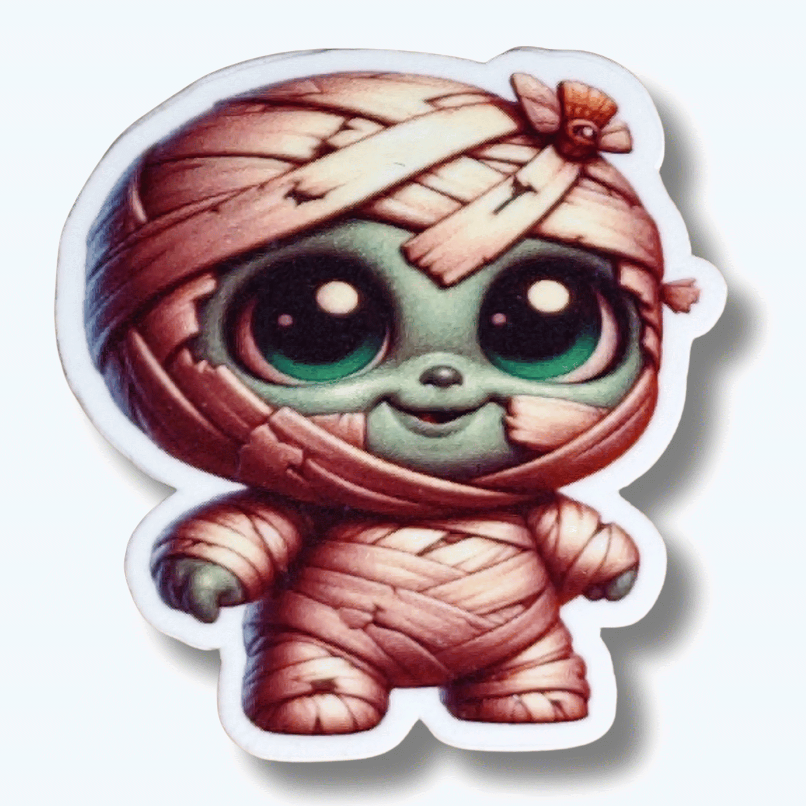 Cute Spooky Zombie Mummy Magnetic Needle Minder for cross stitch, embroidery, sewing, quilting, and needlepoint