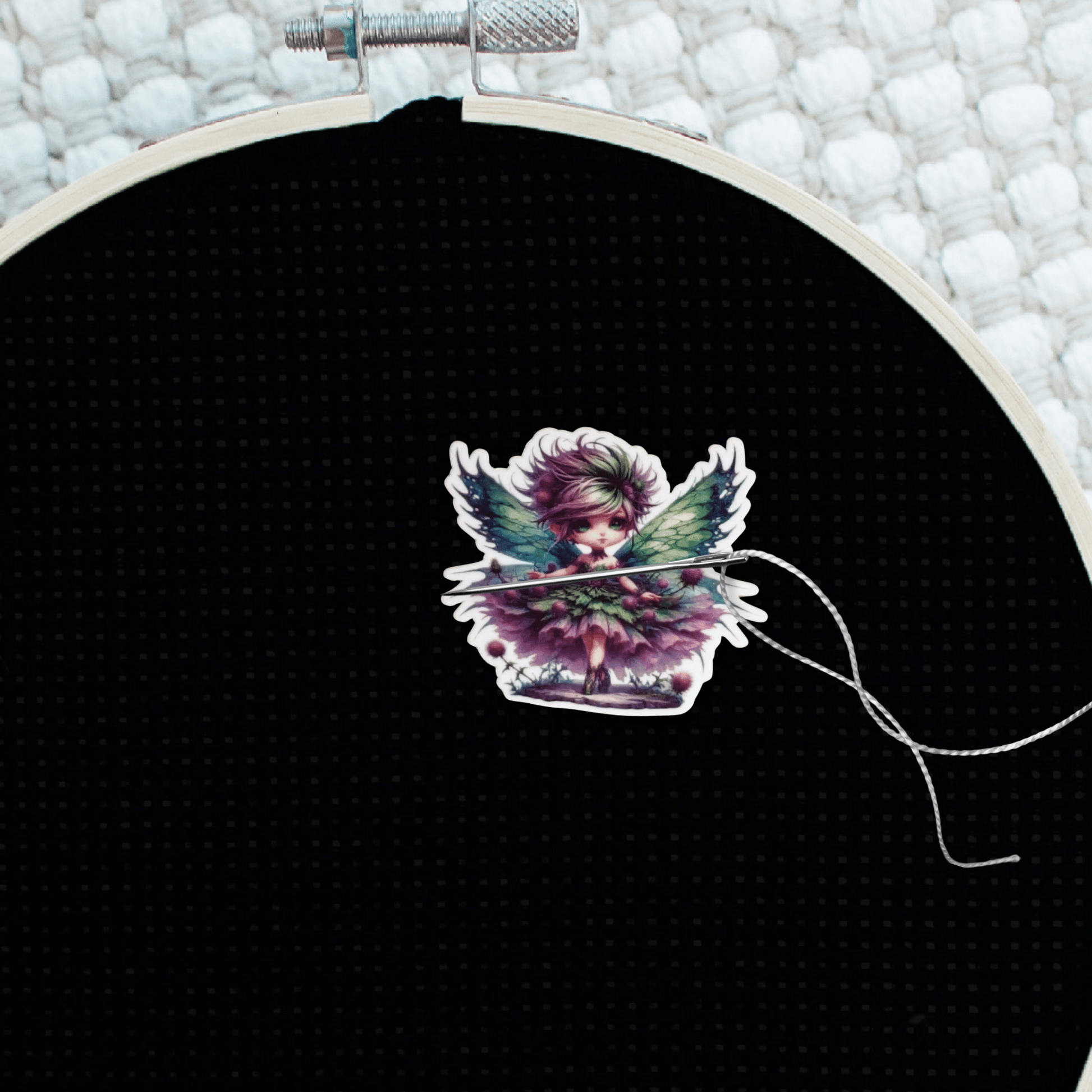 woodland fairy magnetic needle minder embroidery accessory