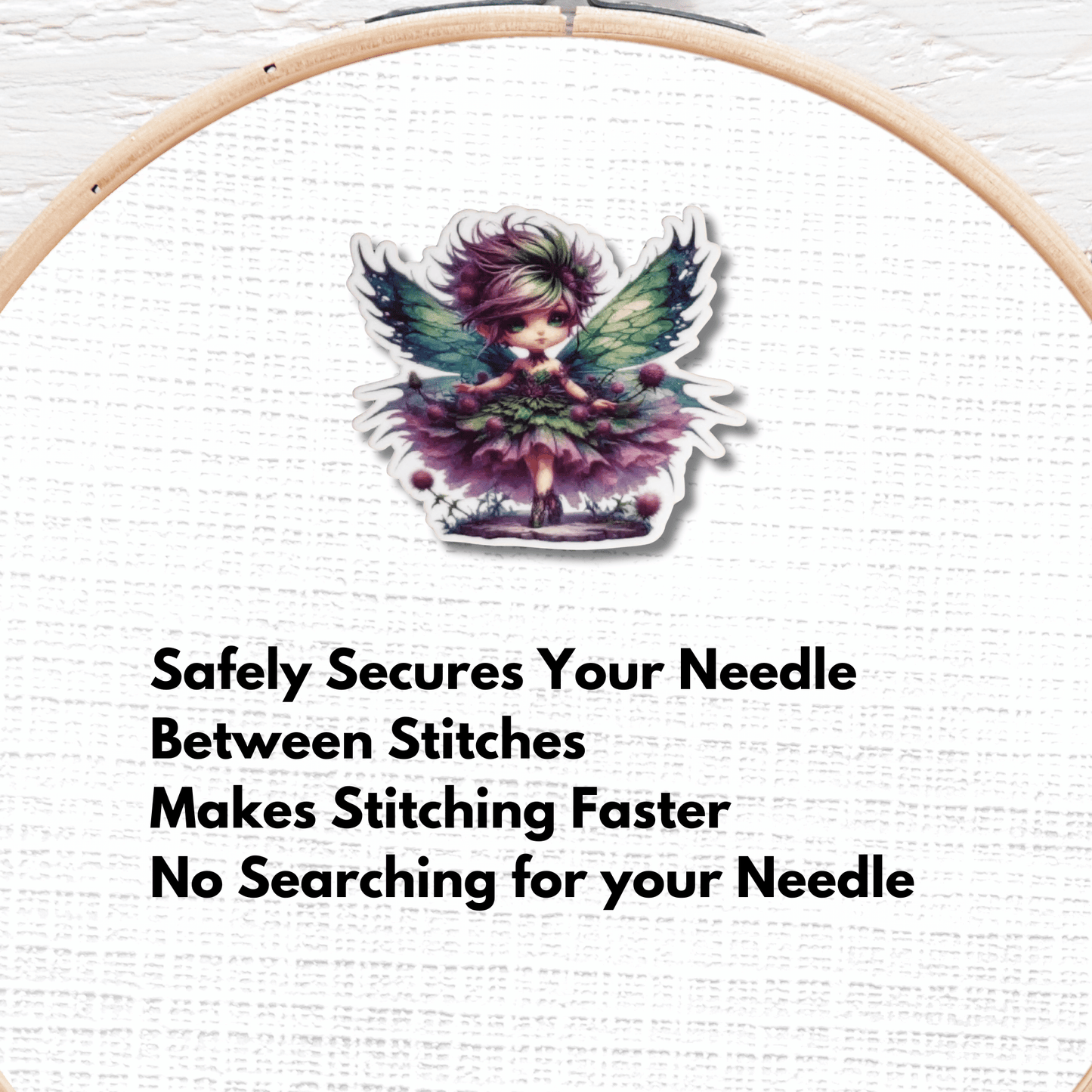 emerald fairy magnetic needle minder fantasy embroidery accessory