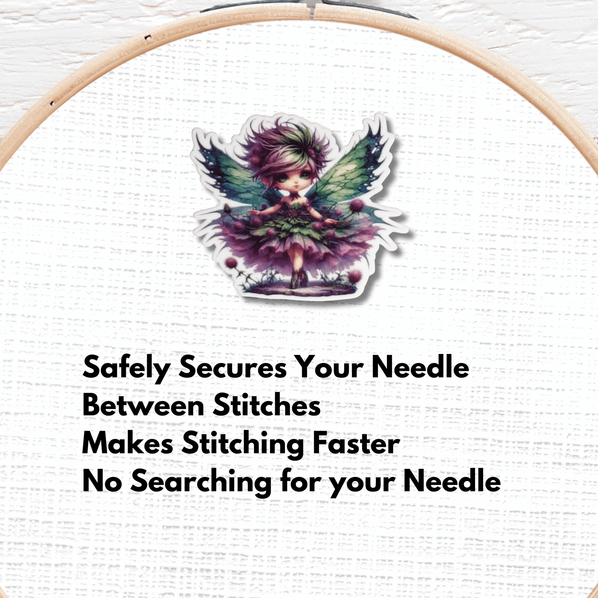 emerald fairy magnetic needle minder fantasy embroidery accessory