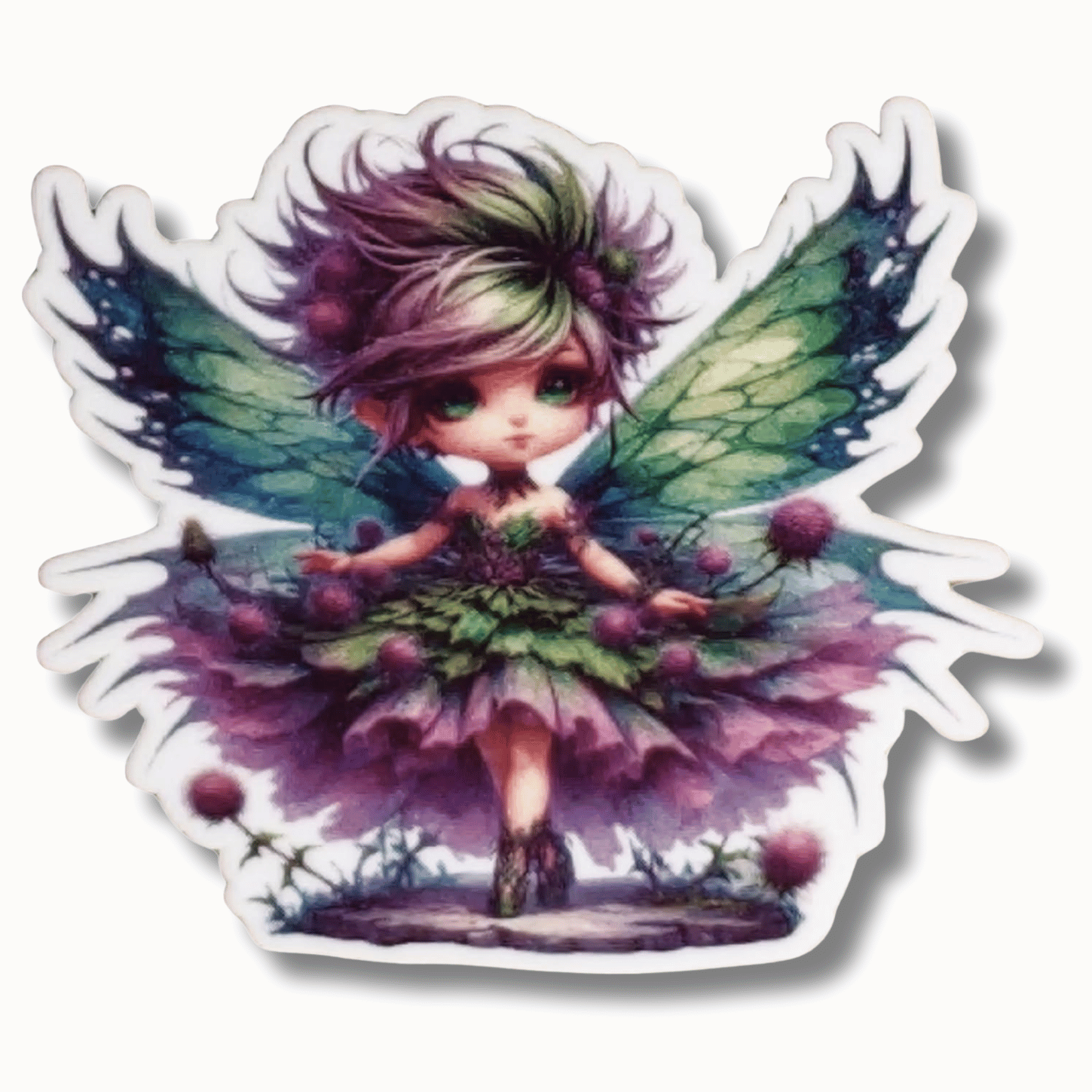 emerald wing thistle fairy magnetic needle minder cross stitch embroidery accessory