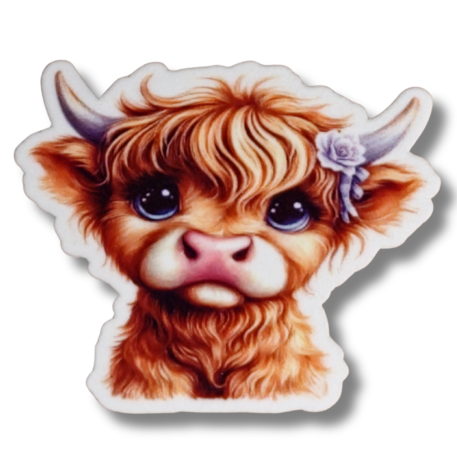 floral highland cow magnetic needle minder cross stitch embroidery needle minder magnet