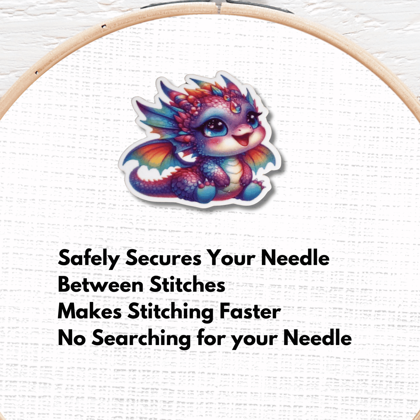 gemstone rainbow dragon magnetic needle minder fantasy accessory