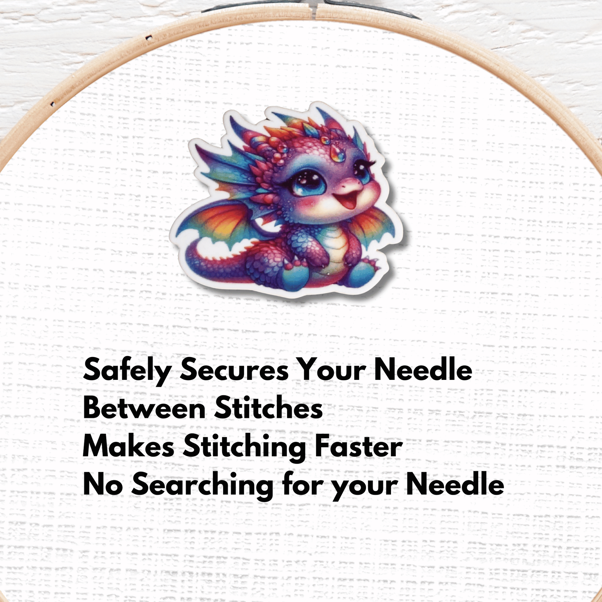 gemstone rainbow dragon magnetic needle minder fantasy accessory