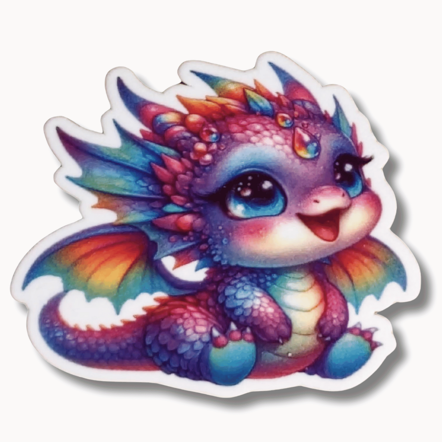 gemstone crest rainbow dragon magnetic needle minder cross stitch embroidery accessory