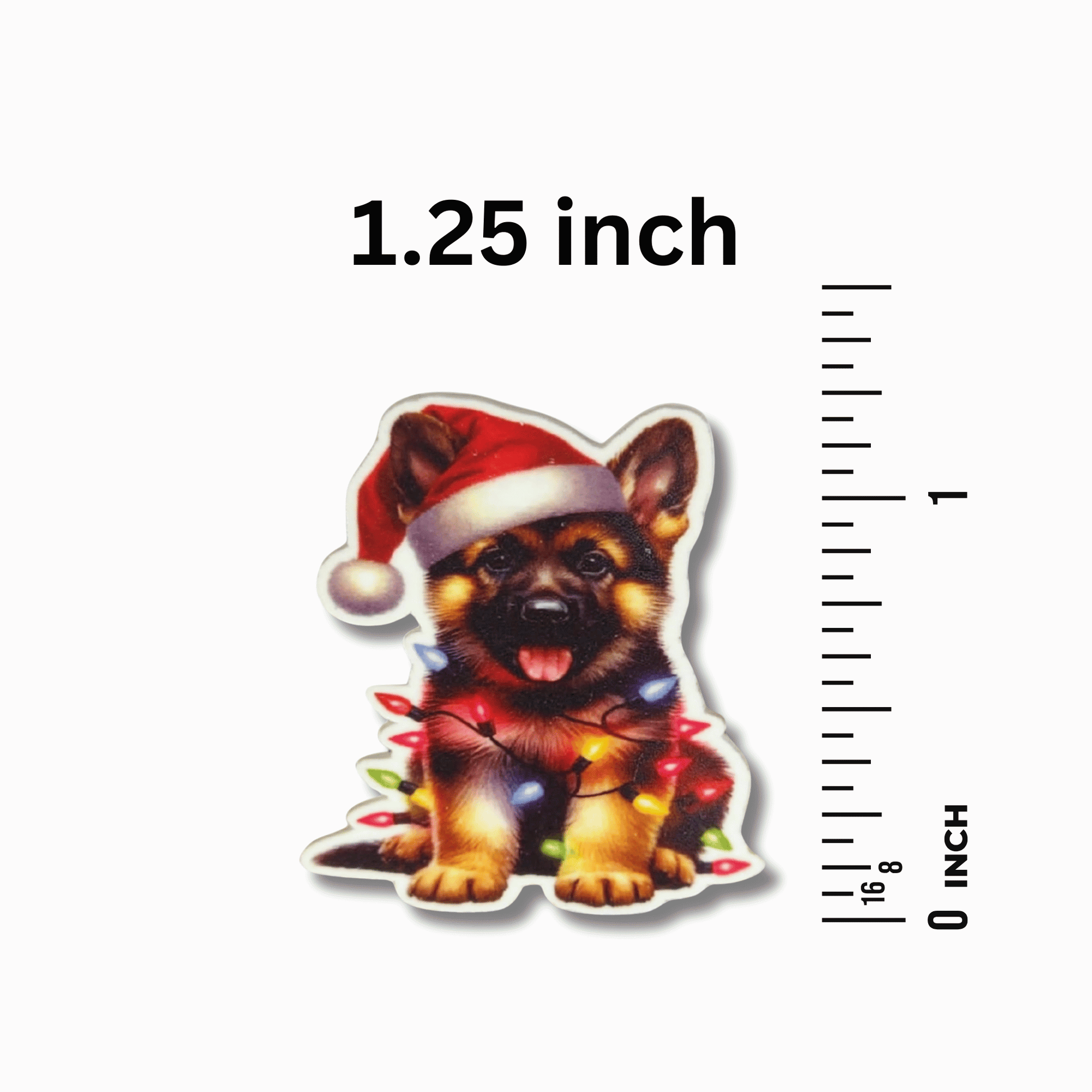 Christmas German Shepherd Magnetic Needle Minder, Cute Dog Needle Holder for Cross Stitch and Embroidery