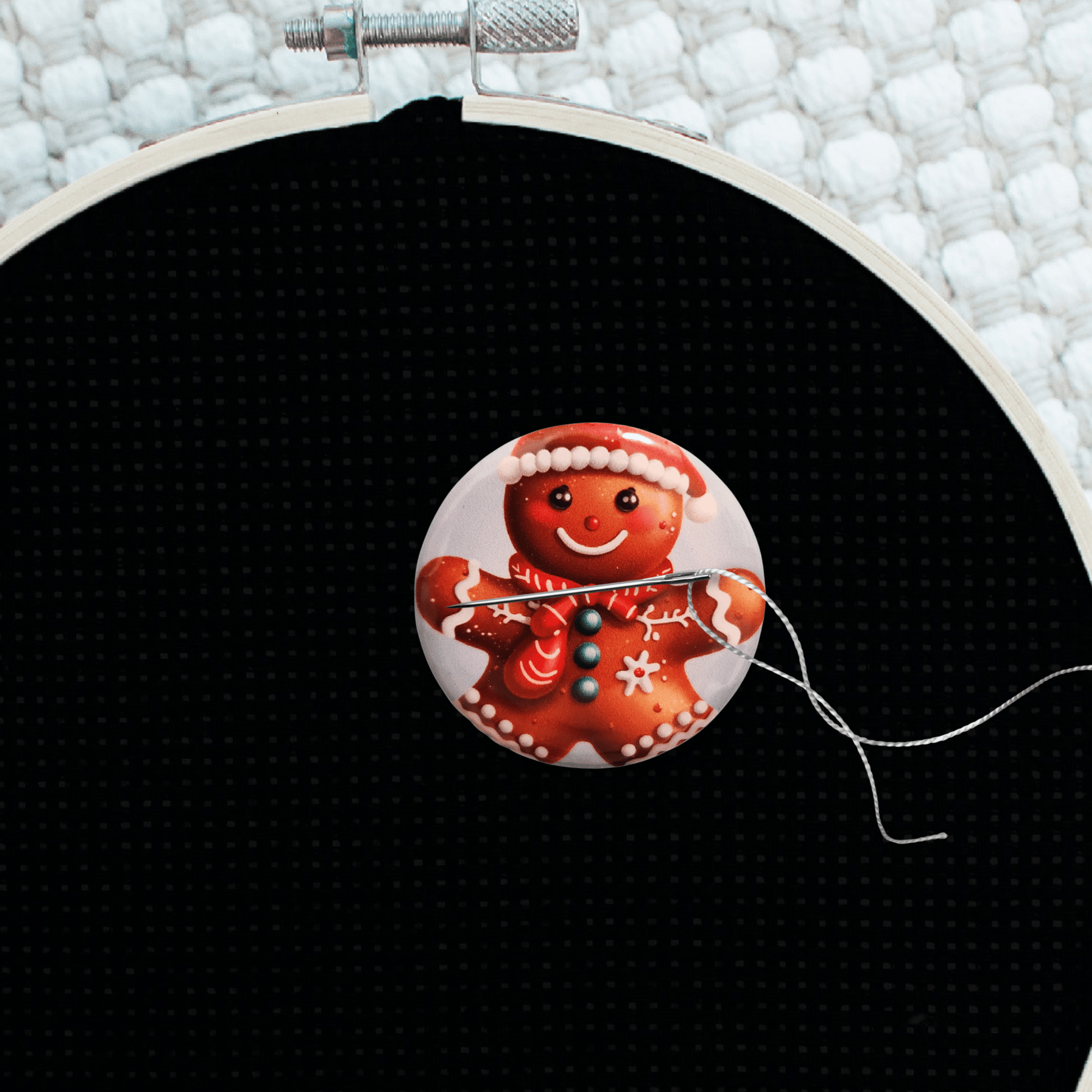 embroidery needle minder magnetic gingerbread holder