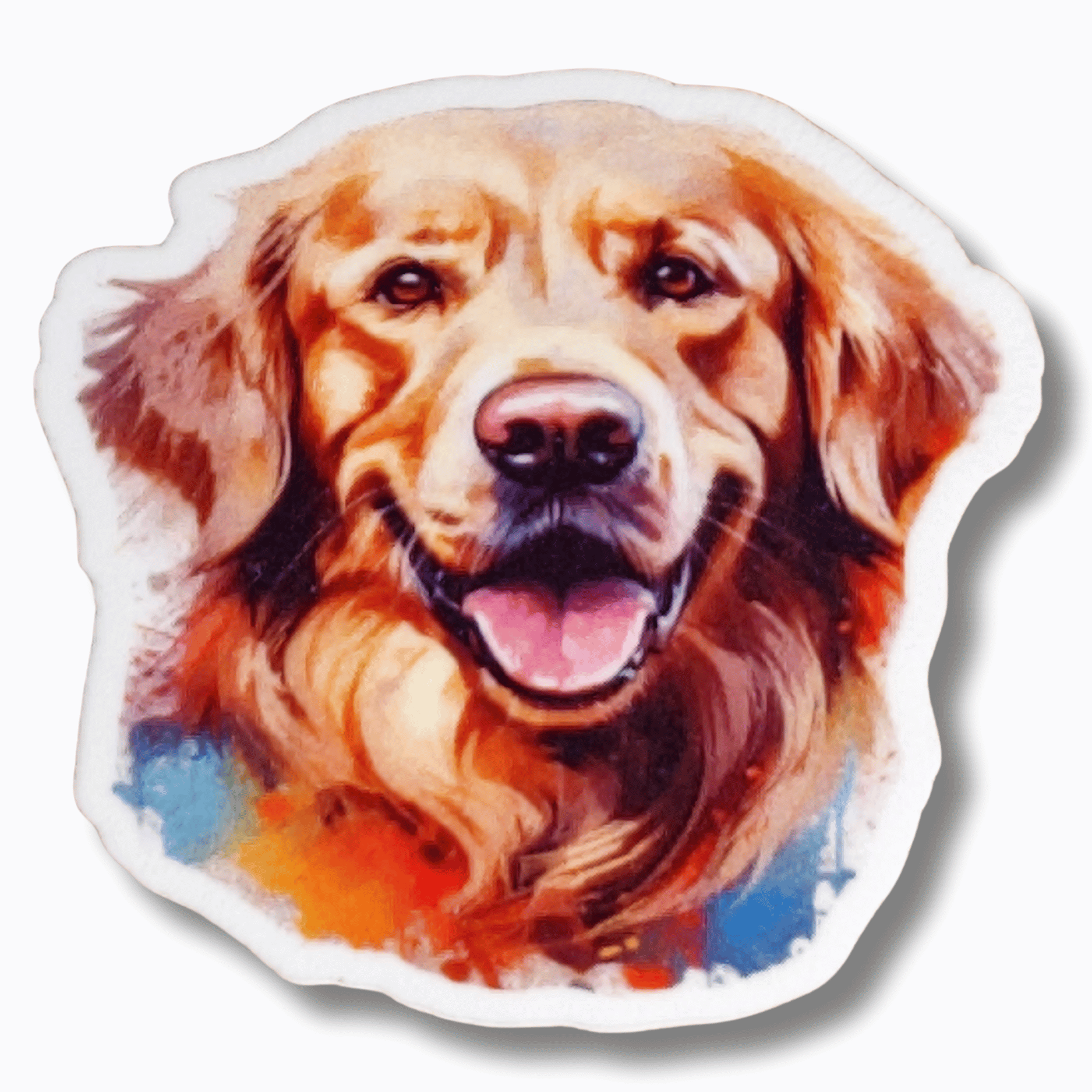 Golden Retriever Portrait Magnetic Needle Minder for Cross Stitch for cross stitch, embroidery, sewing, quilting, and needlepoint