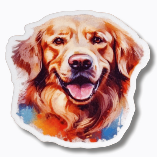 Golden Retriever Portrait Magnetic Needle Minder for Cross Stitch for cross stitch, embroidery, sewing, quilting, and needlepoint