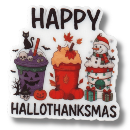 happy hallothanksmas magnetic needle minder for cross stitch embroidery