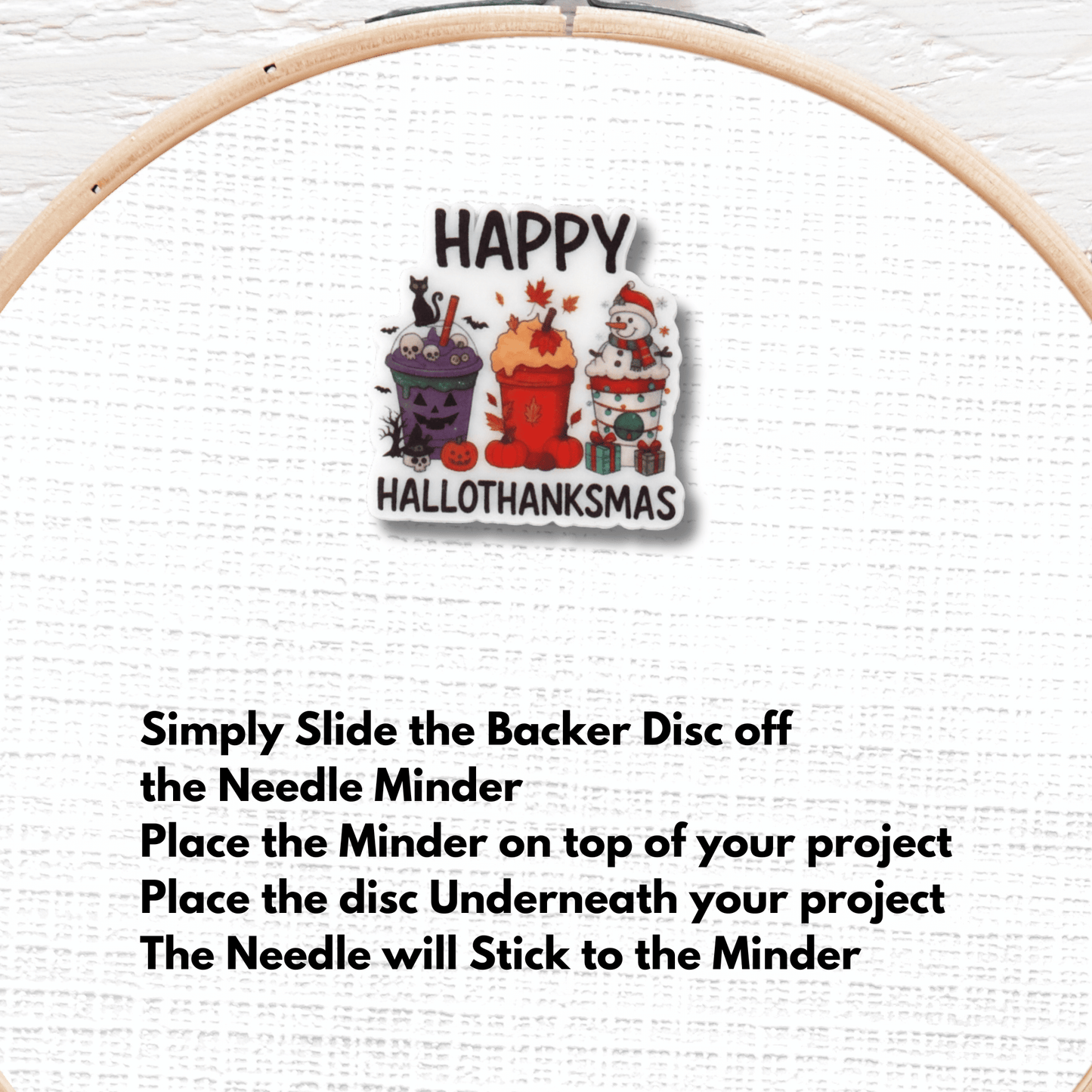 magnetic holiday needle minder embroidery tool