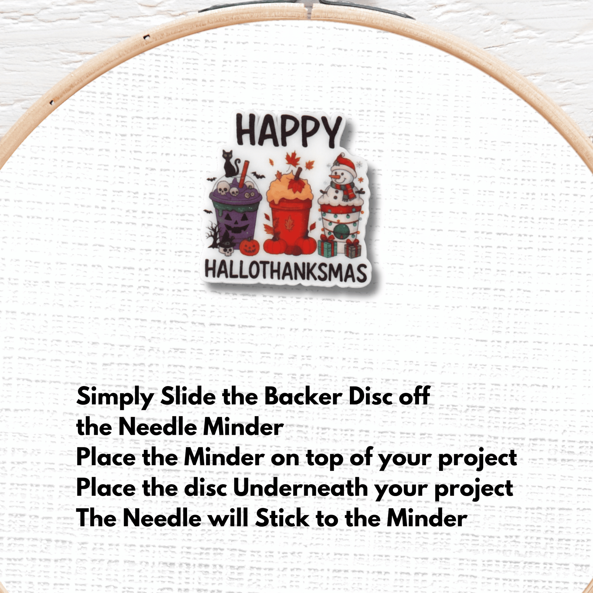 magnetic holiday needle minder embroidery tool