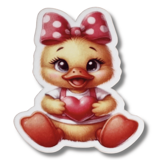 heart bow duckling magnetic needle minder cross stitch embroidery cute duck needle minder