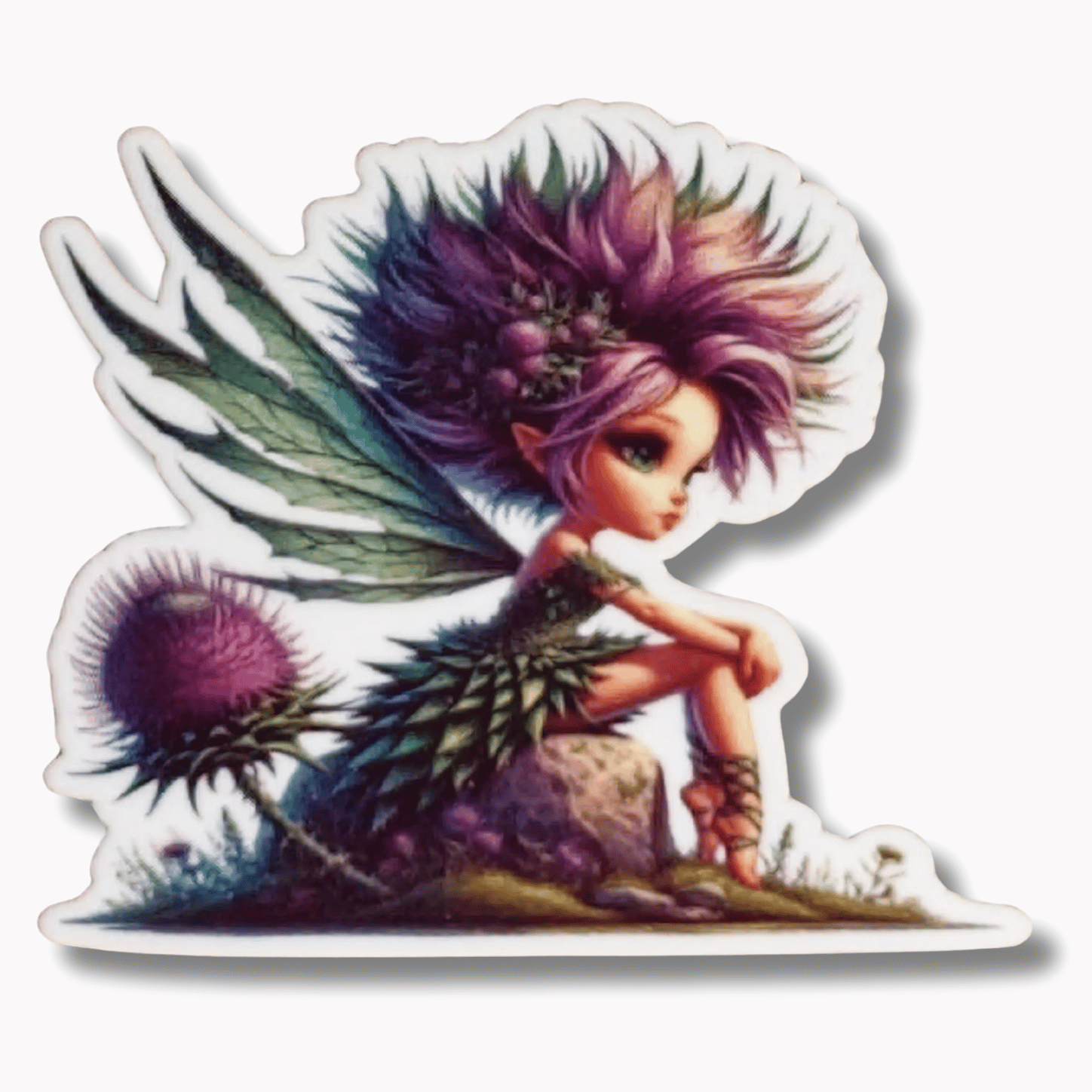 highland thistle fairy magnetic needle minder cross stitch embroidery accessory