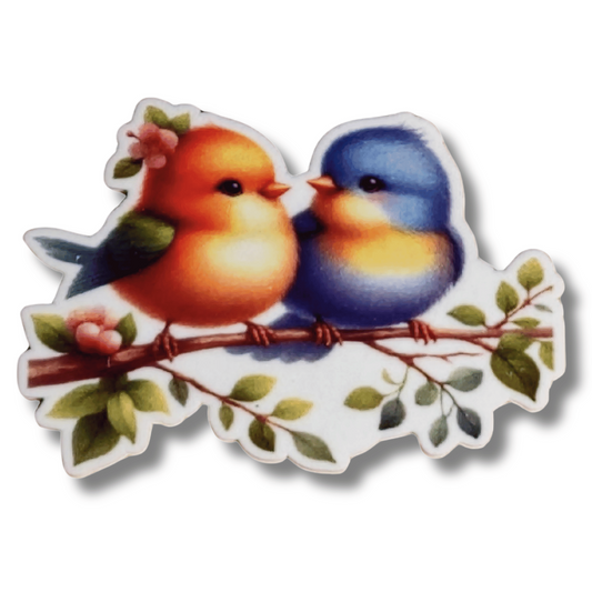 Lovebird Magnetic Needle Minder for Cross Stitch and Embroidery, Cute Lovebirds on Branch Needle Holder Accessory
