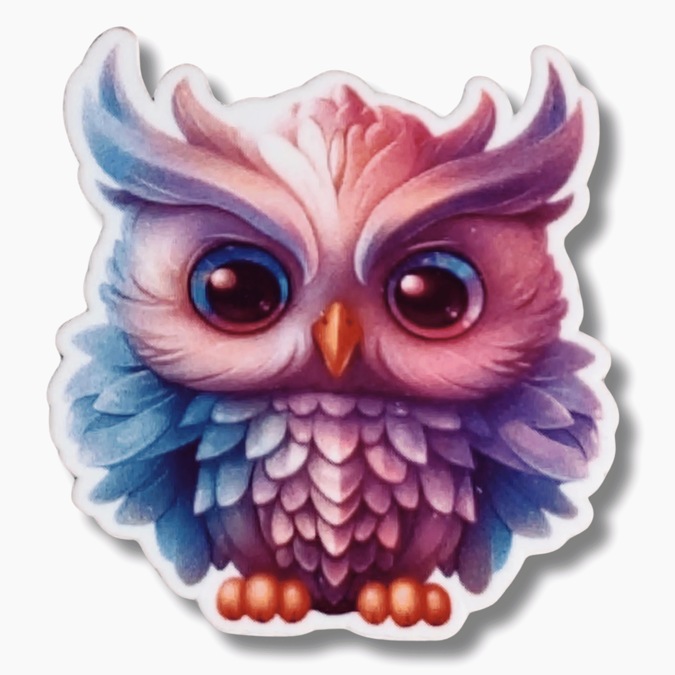 pastel owl magnetic needle minder for cross stitch embroidery