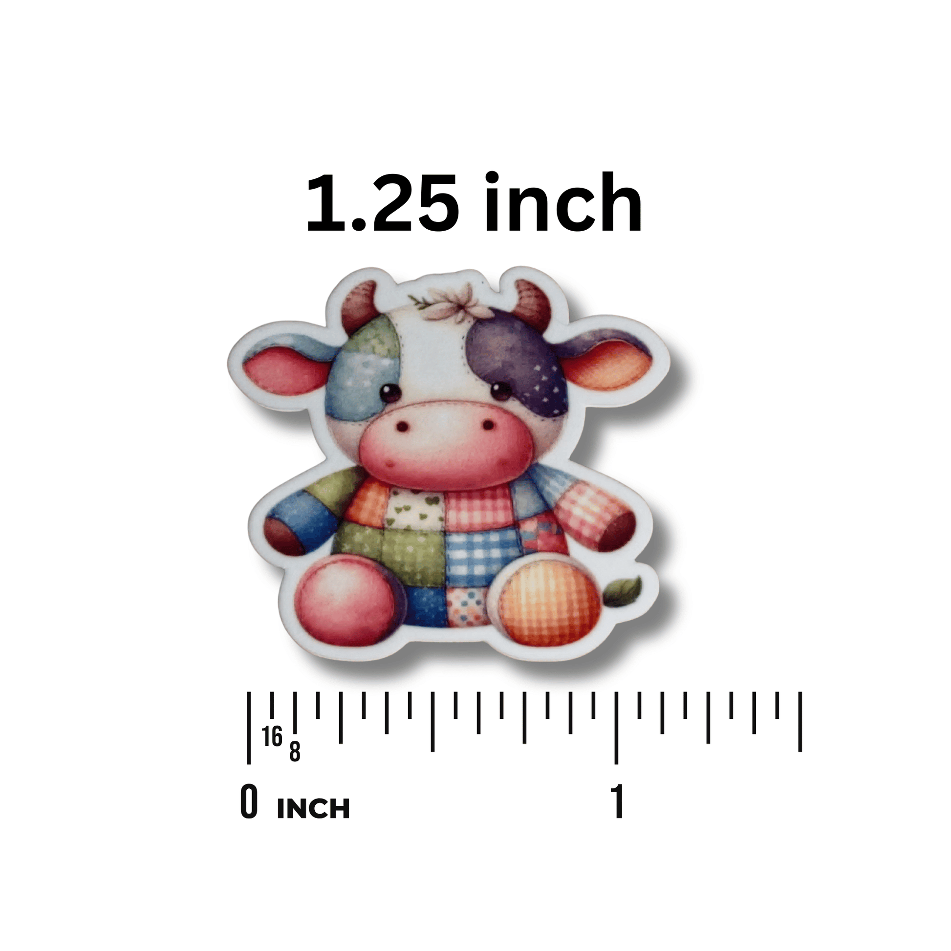 Patchwork cow stitching magnet needle minder accessory for crafters