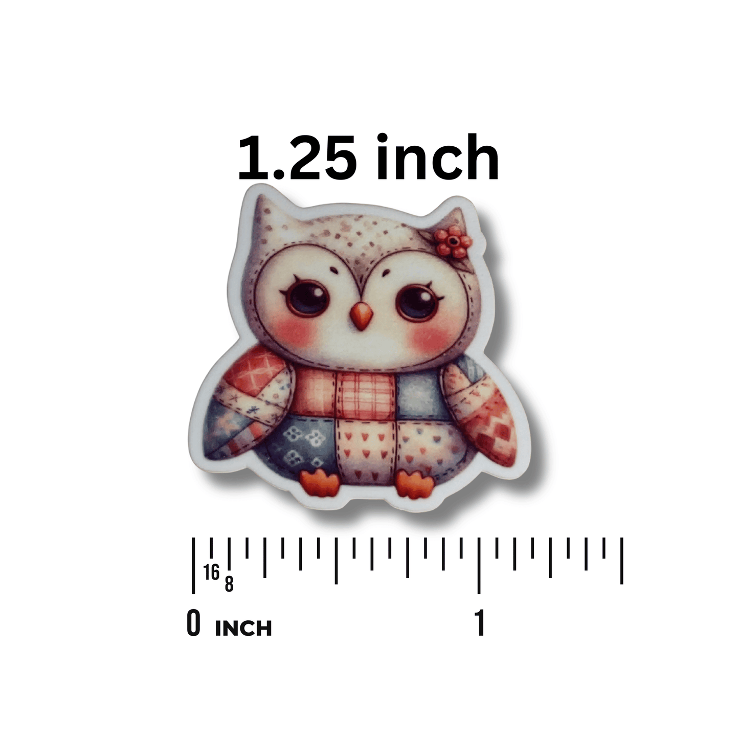Patchwork owl stitching magnet needle minder accessory for crafters