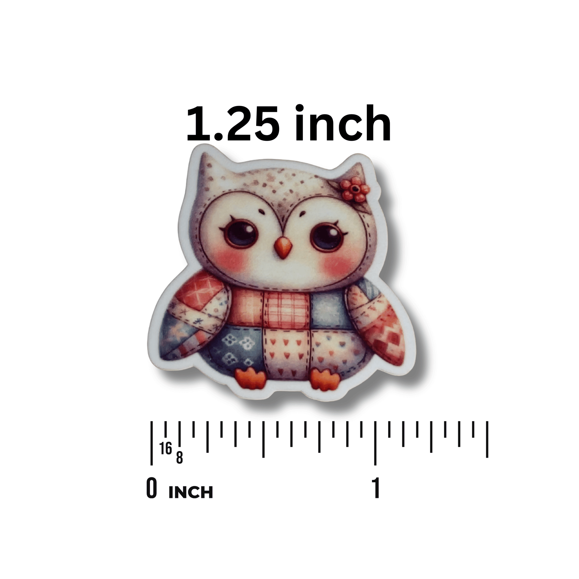 Patchwork owl stitching magnet needle minder accessory for crafters