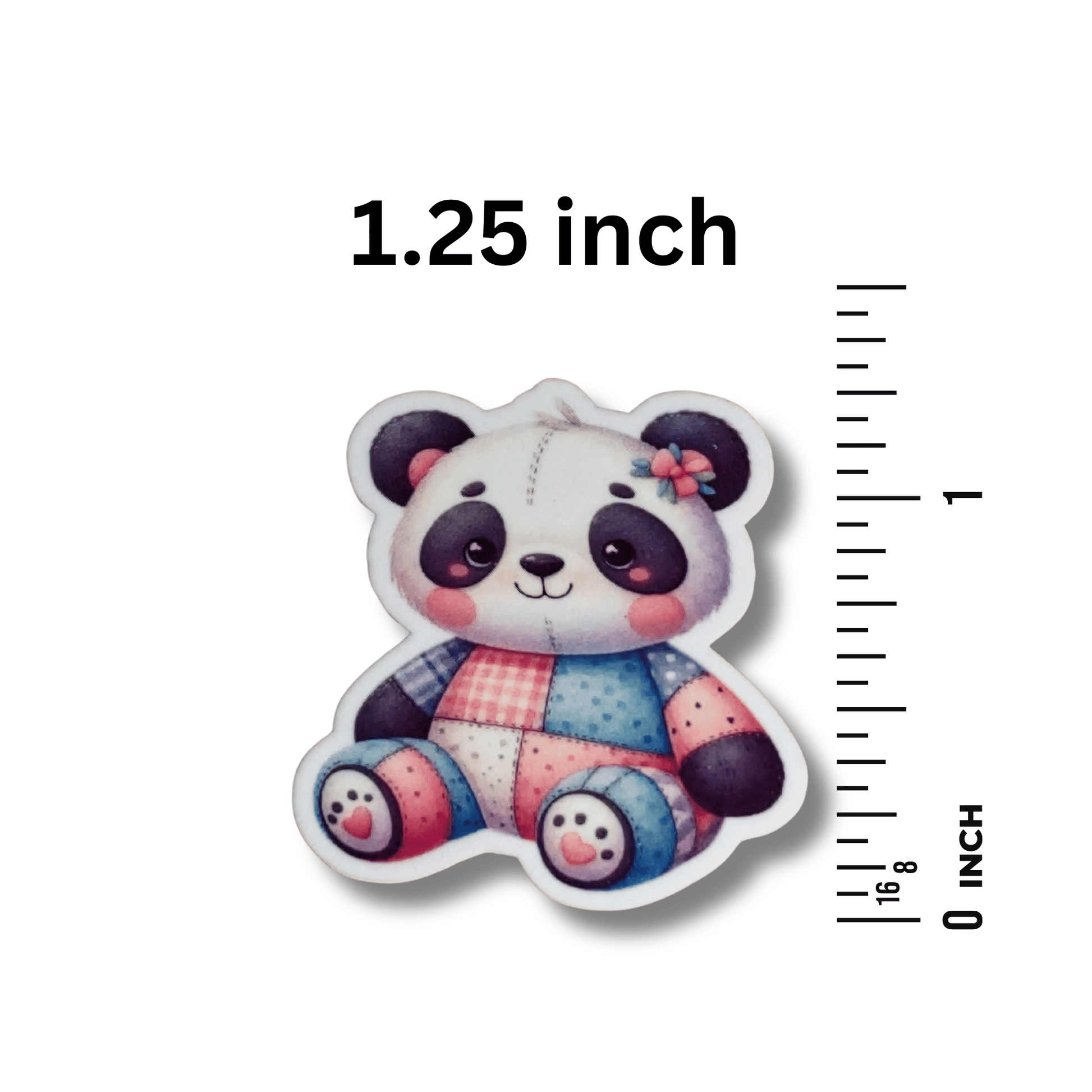 Patchwork panda stitching magnet needle minder for crafters