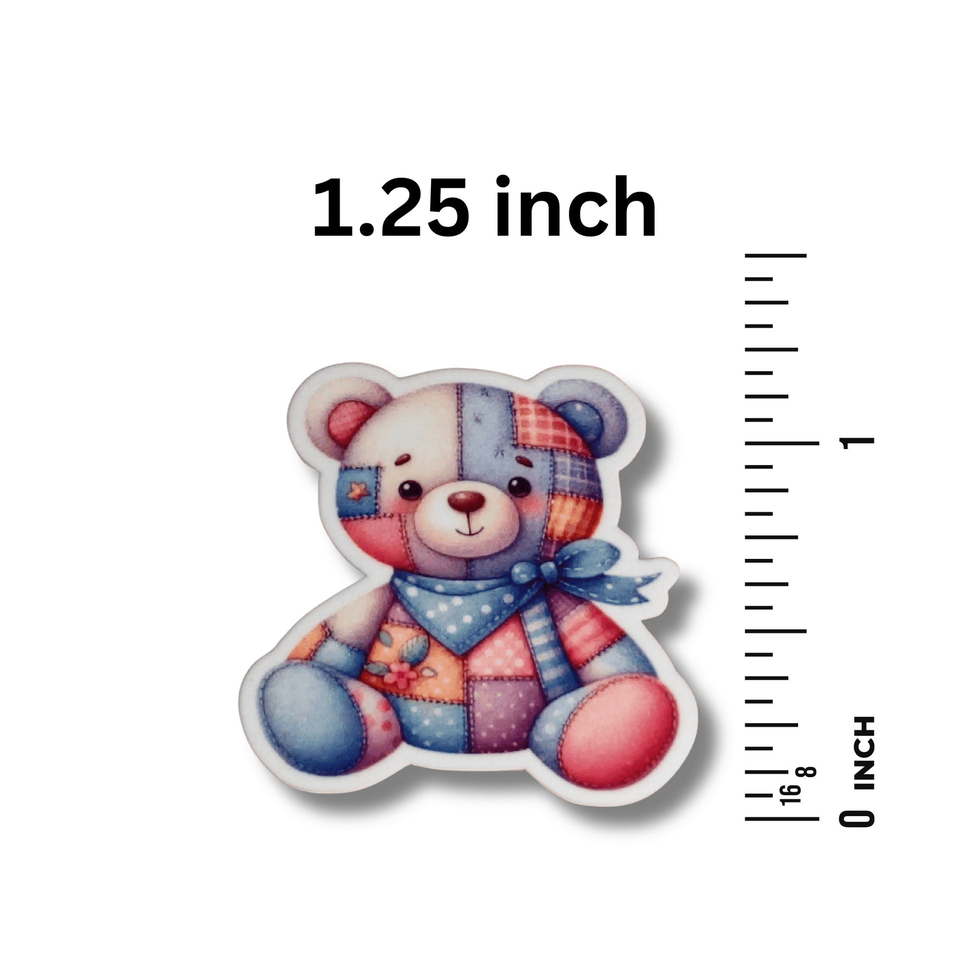 Patchwork teddy bear stitching magnet needle minder accessory