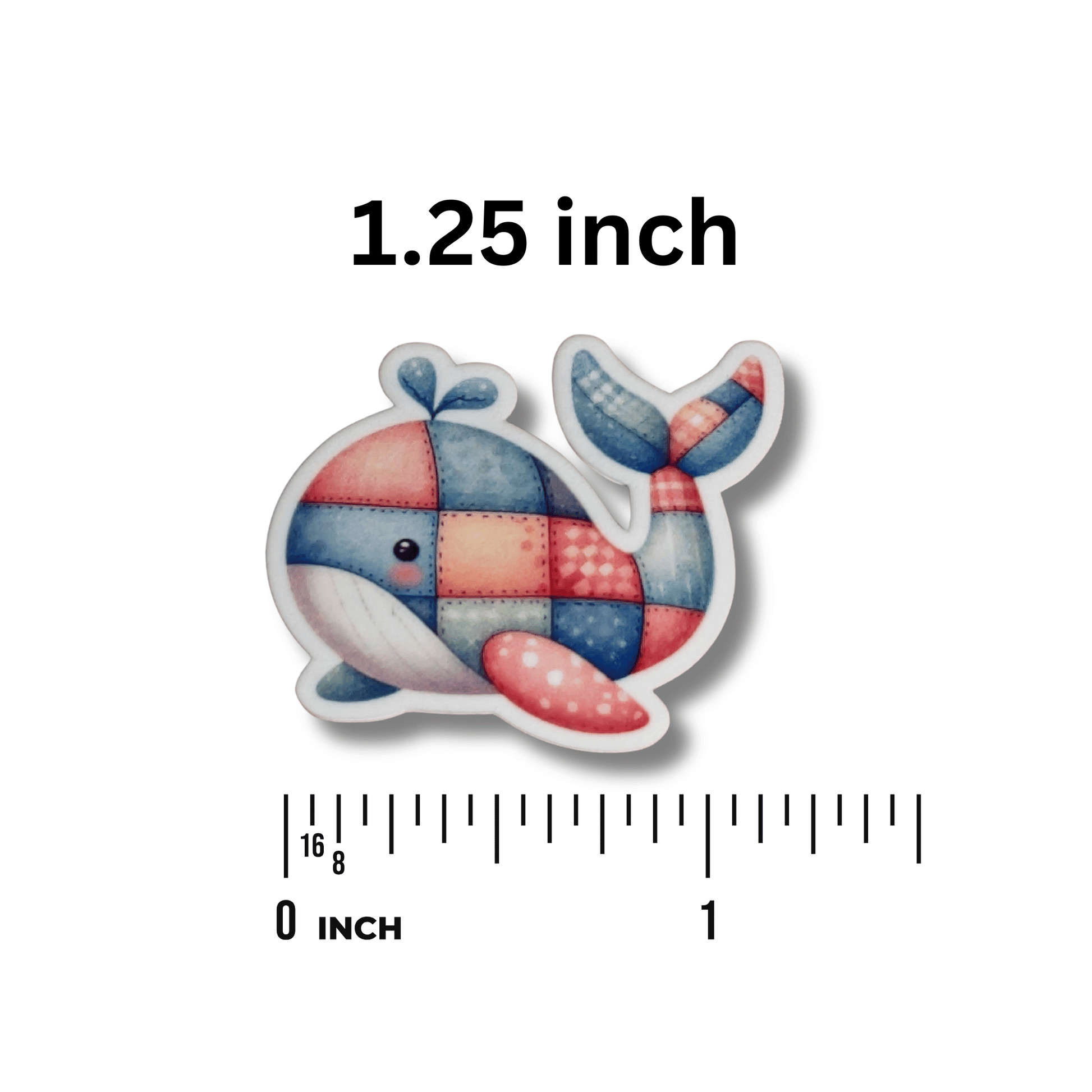 Patchwork whale stitching magnet needle minder accessory for crafters