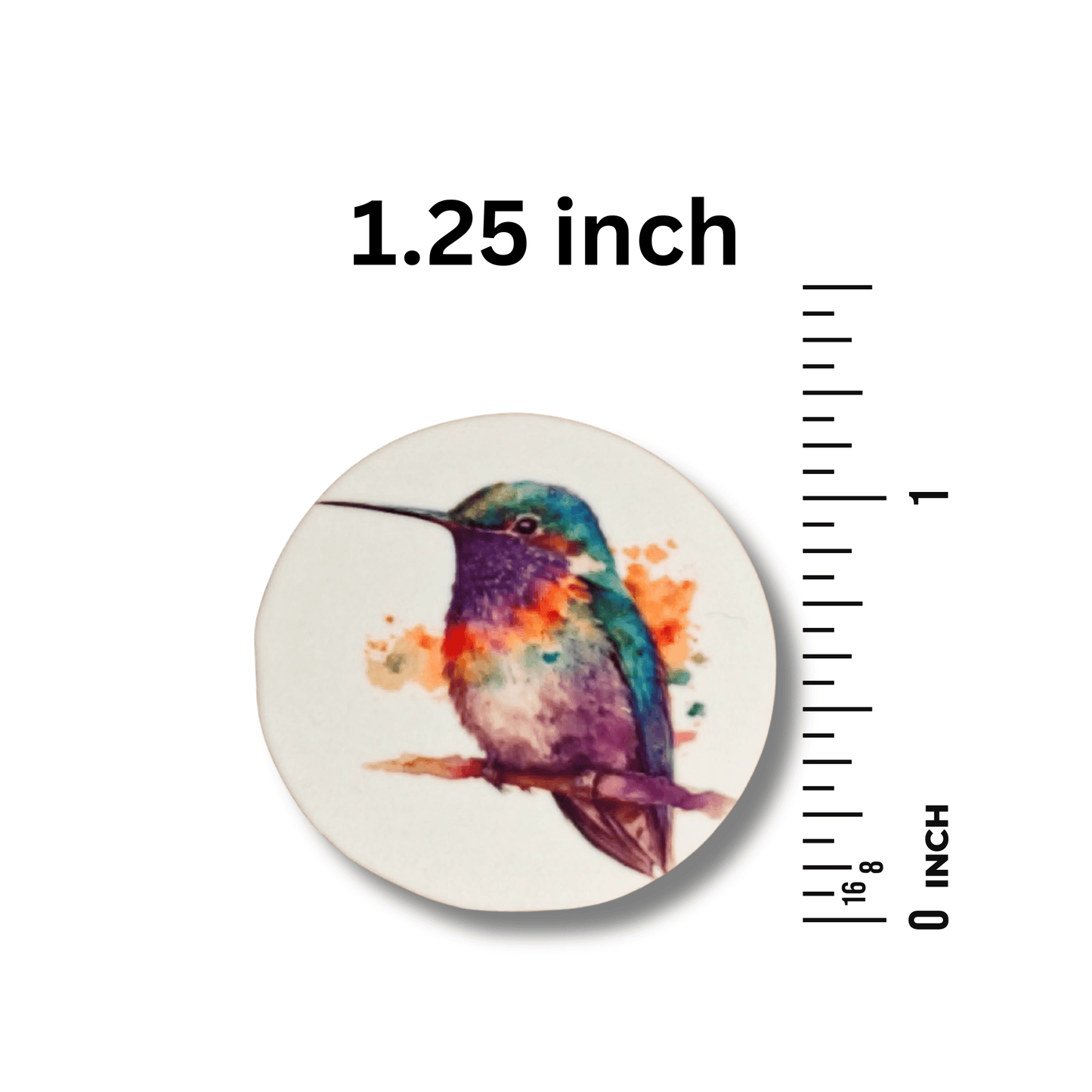 Colorful bird magnetic needle minder for needlepoint and embroidery projects