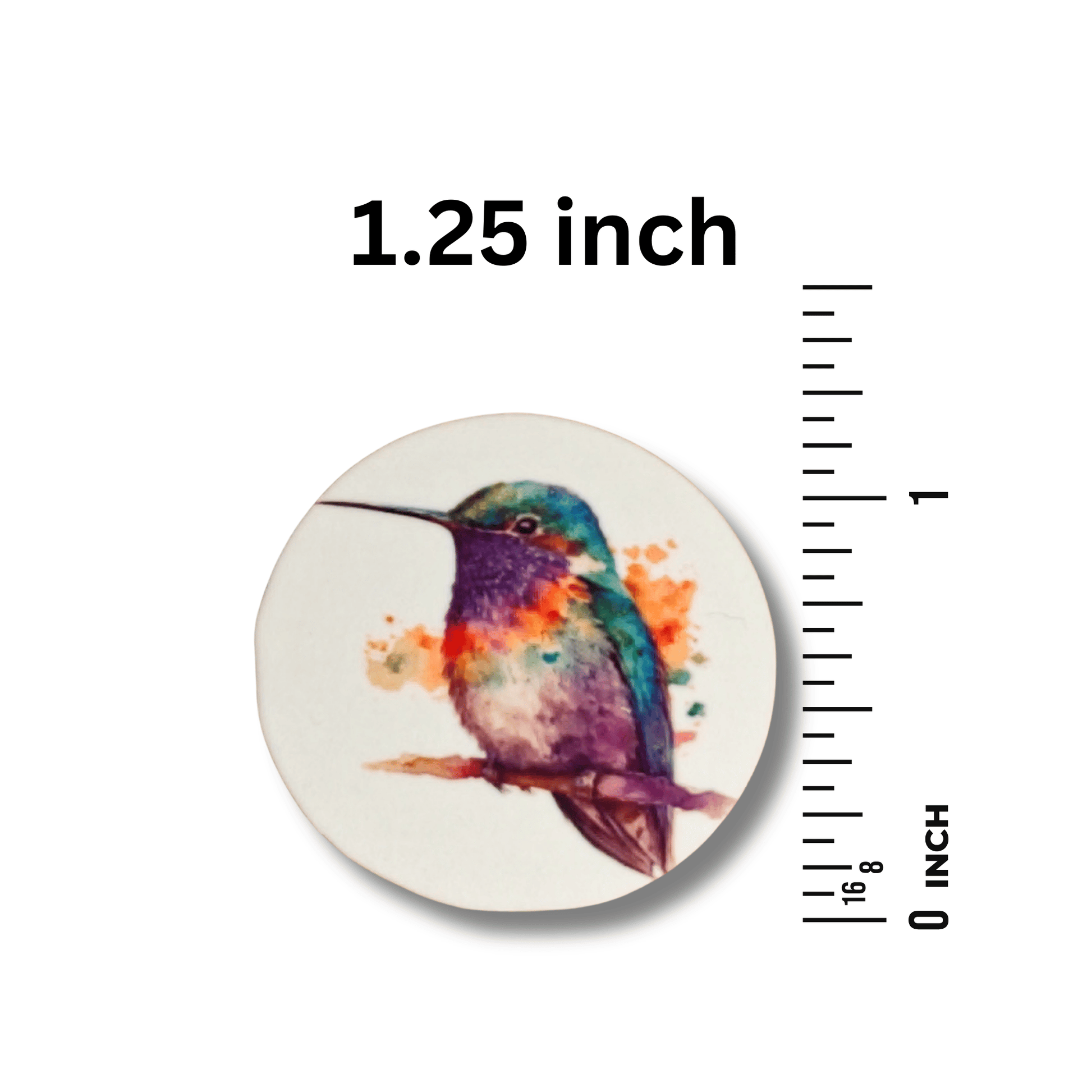 Colorful bird magnetic needle minder for needlepoint and embroidery projects