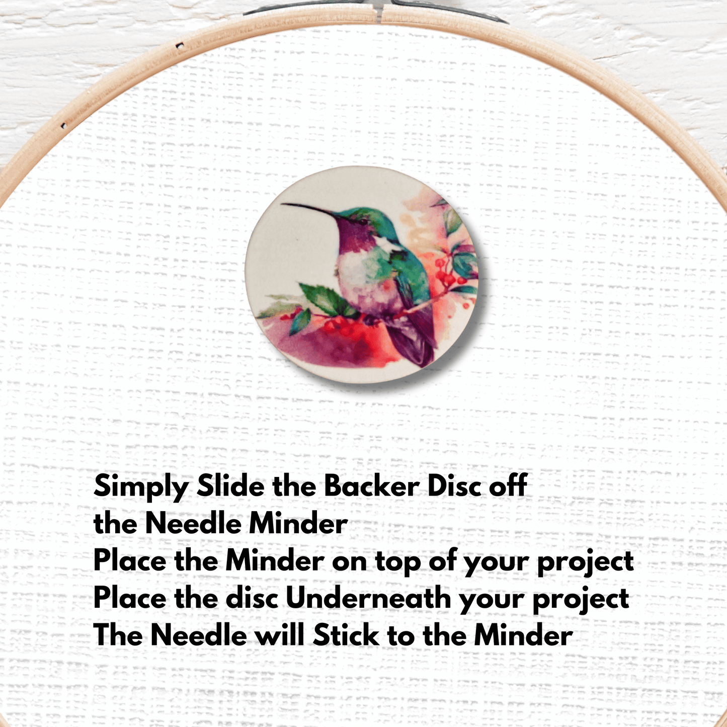 Cute hummingbird needle minder magnet for sewing and quilting