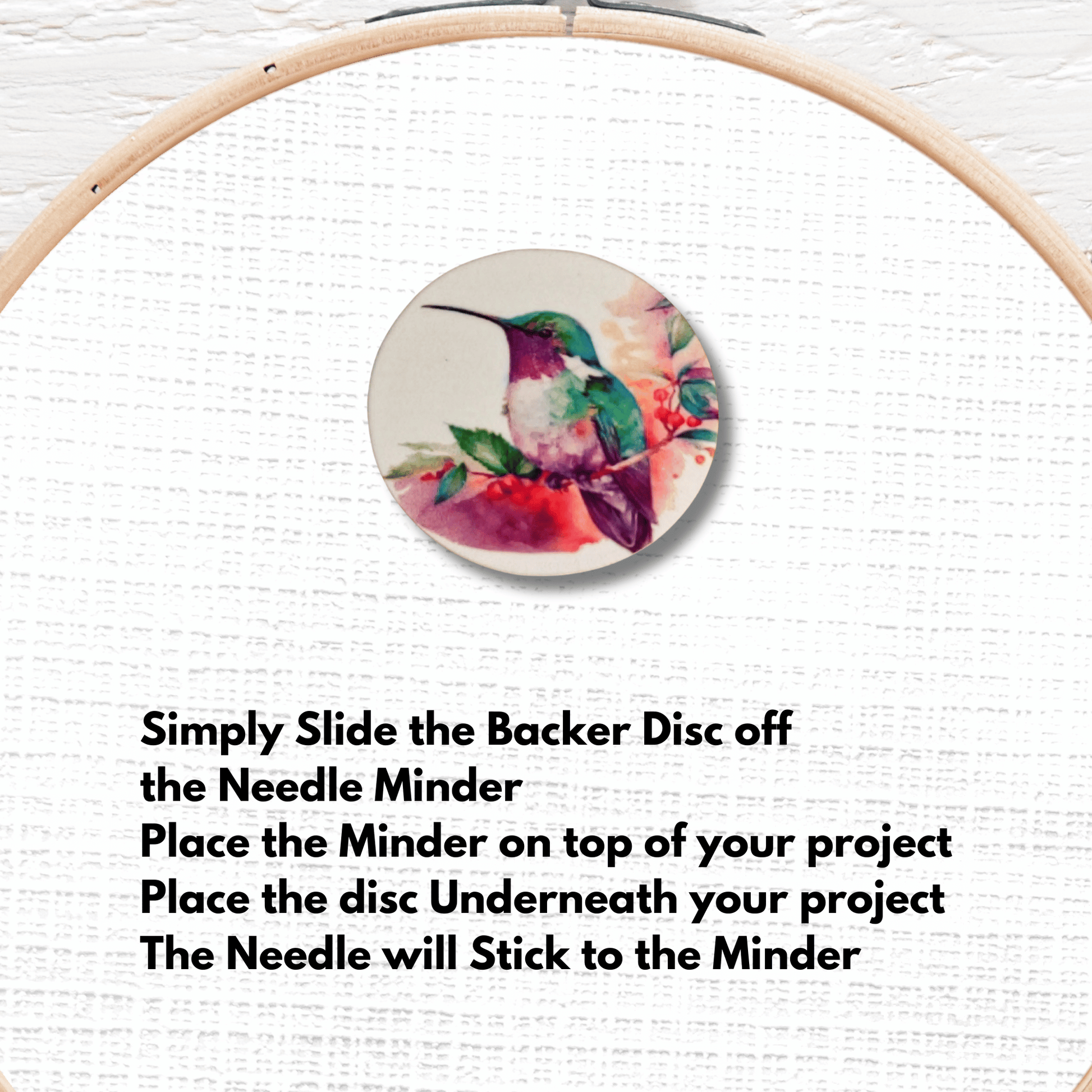 Cute hummingbird needle minder magnet for sewing and quilting