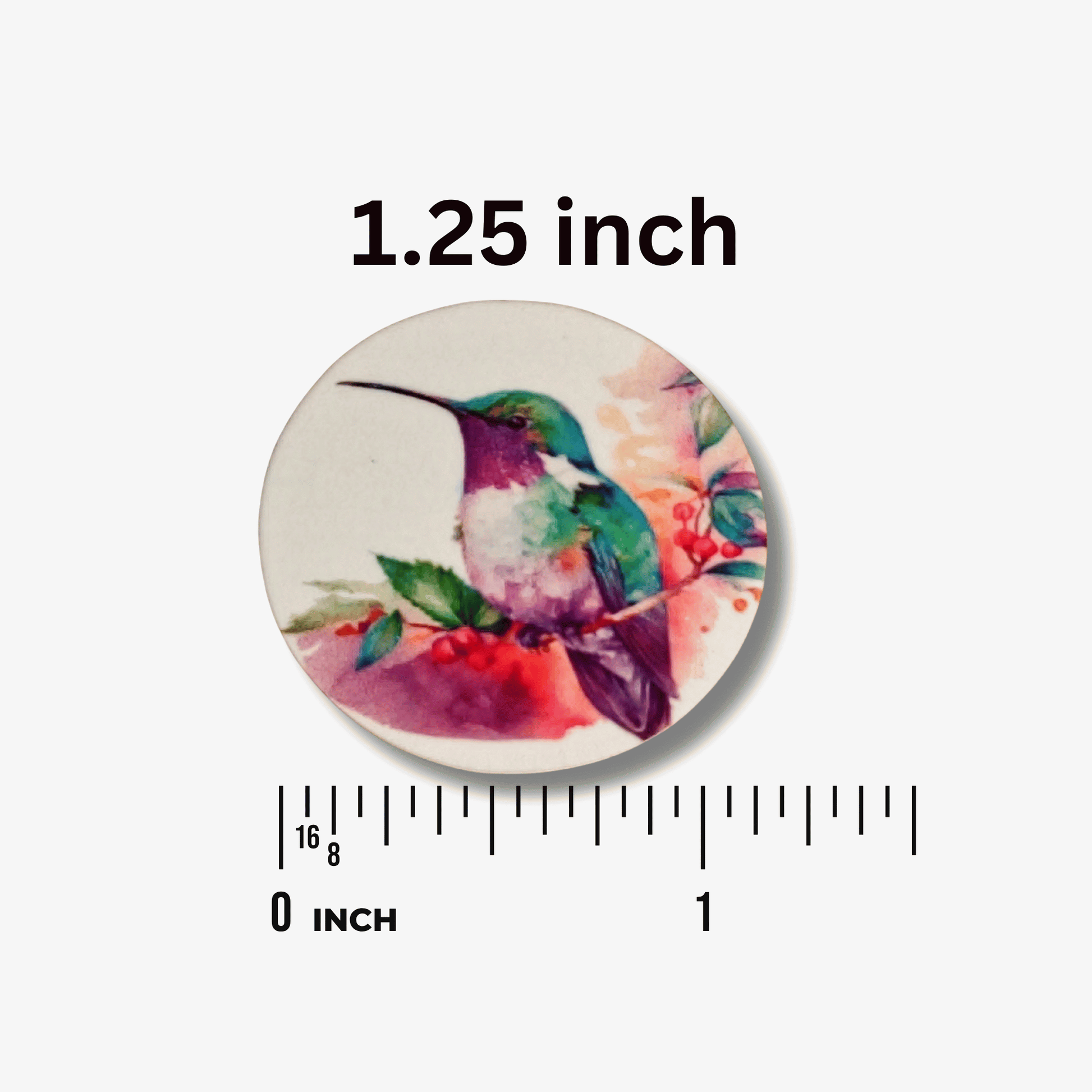 Watercolor bird magnetic needle minder for needlepoint and embroidery projects