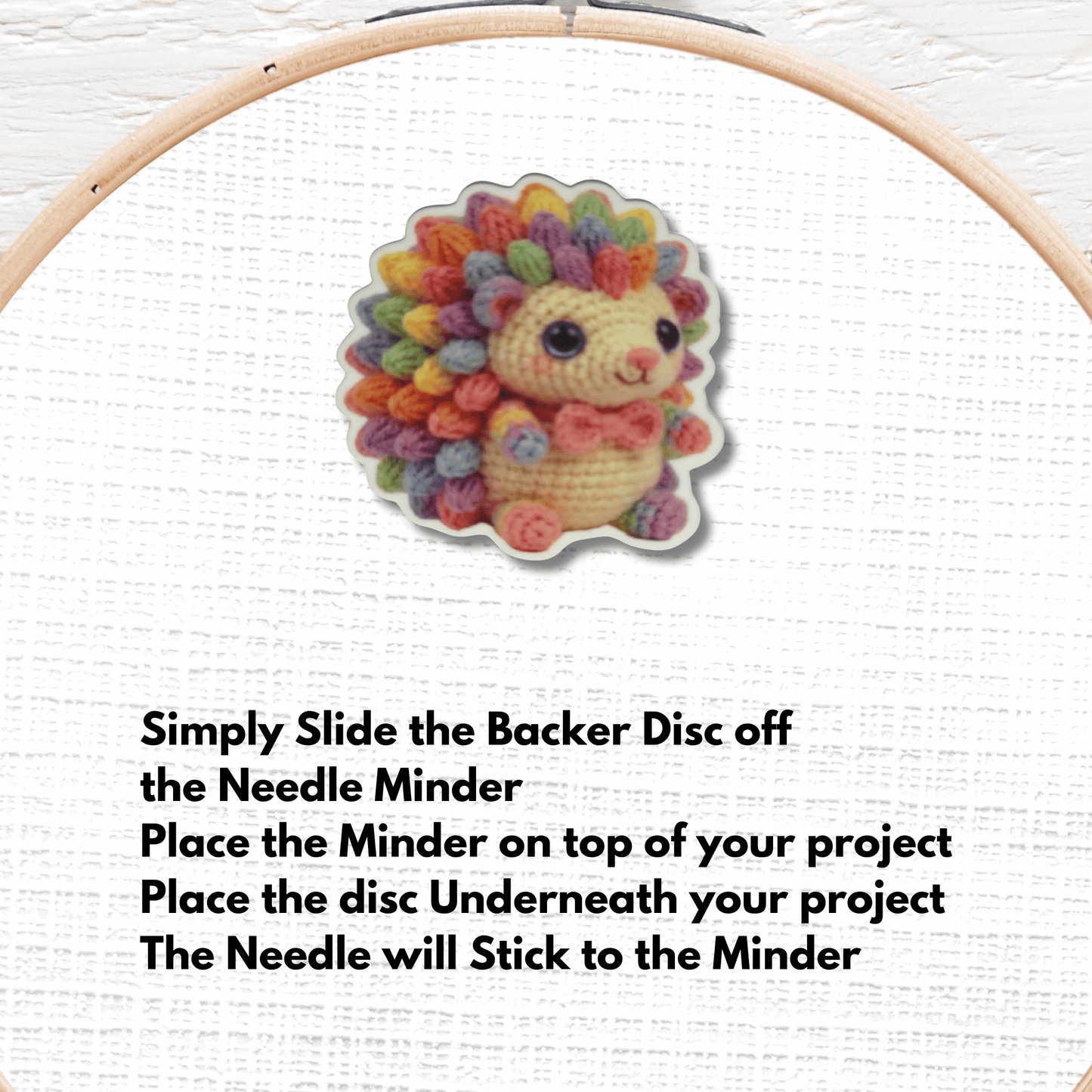 colorful crochet hedgehog needle minder magnet animal cross stitch embroidery tool