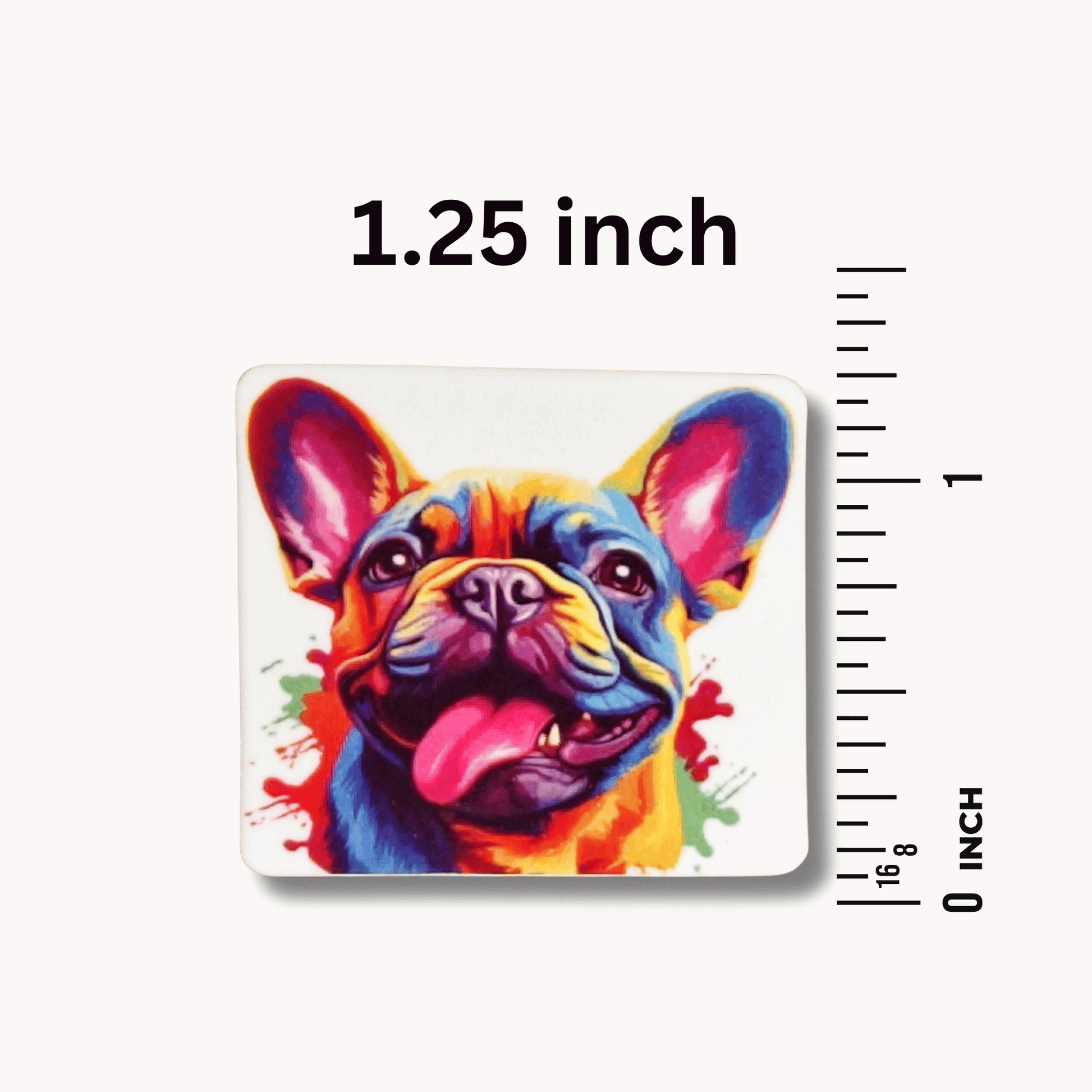 Rainbow magnetic needle minder for needlepoint and embroidery projects