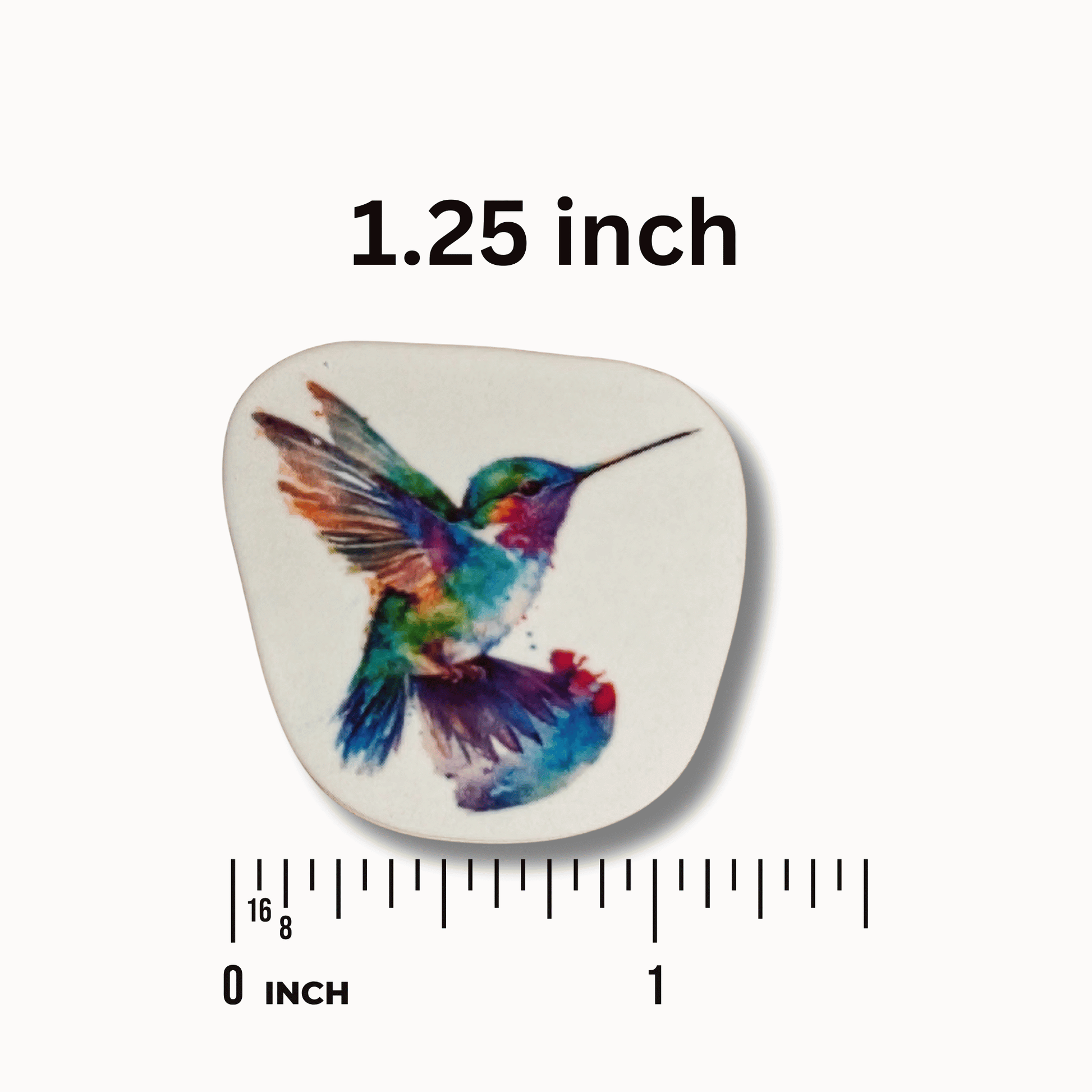 Colorful bird magnetic needle minder for needlepoint and embroidery projects