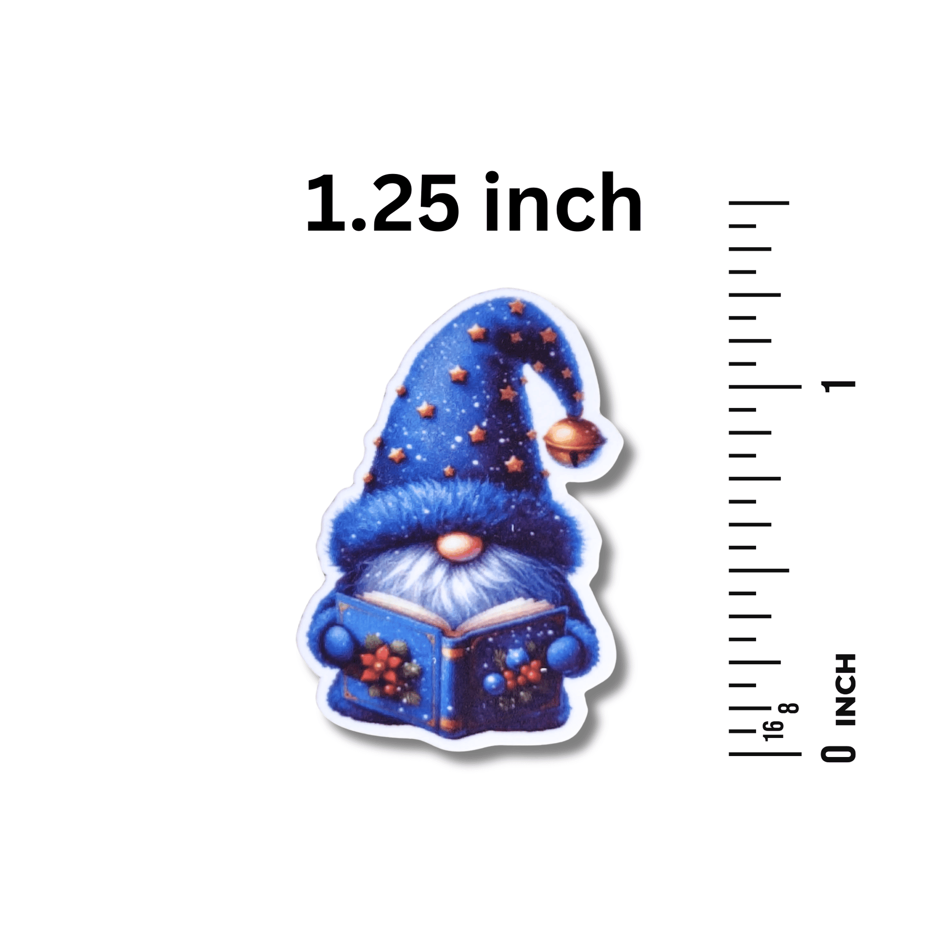 Blue Holiday Gnome Magnetic Needle Minder, Cute Christmas Needle Holder for Cross Stitch and Embroidery
