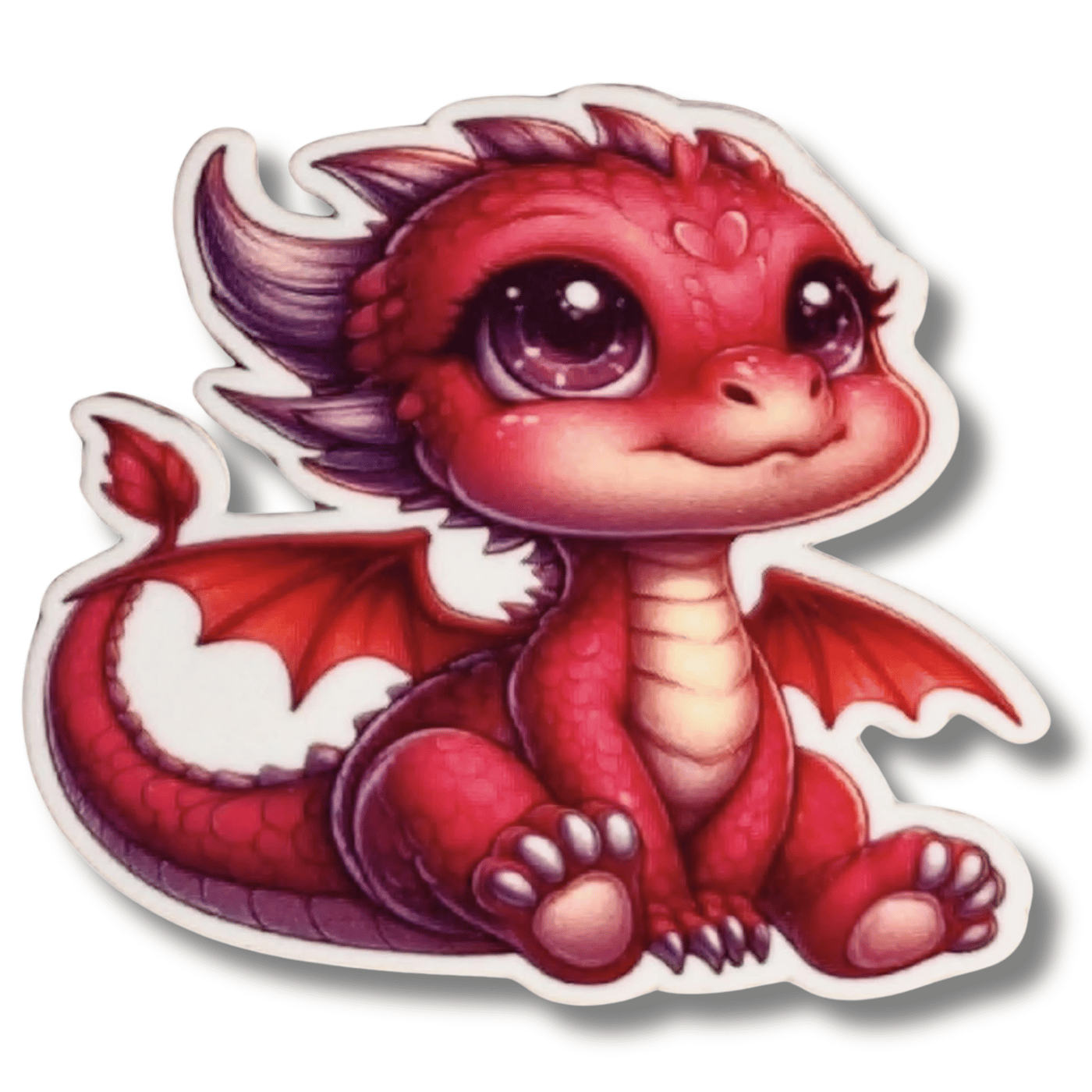 red baby dragon magnetic needle minder for cross stitch embroidery fantasy dragon needle minder