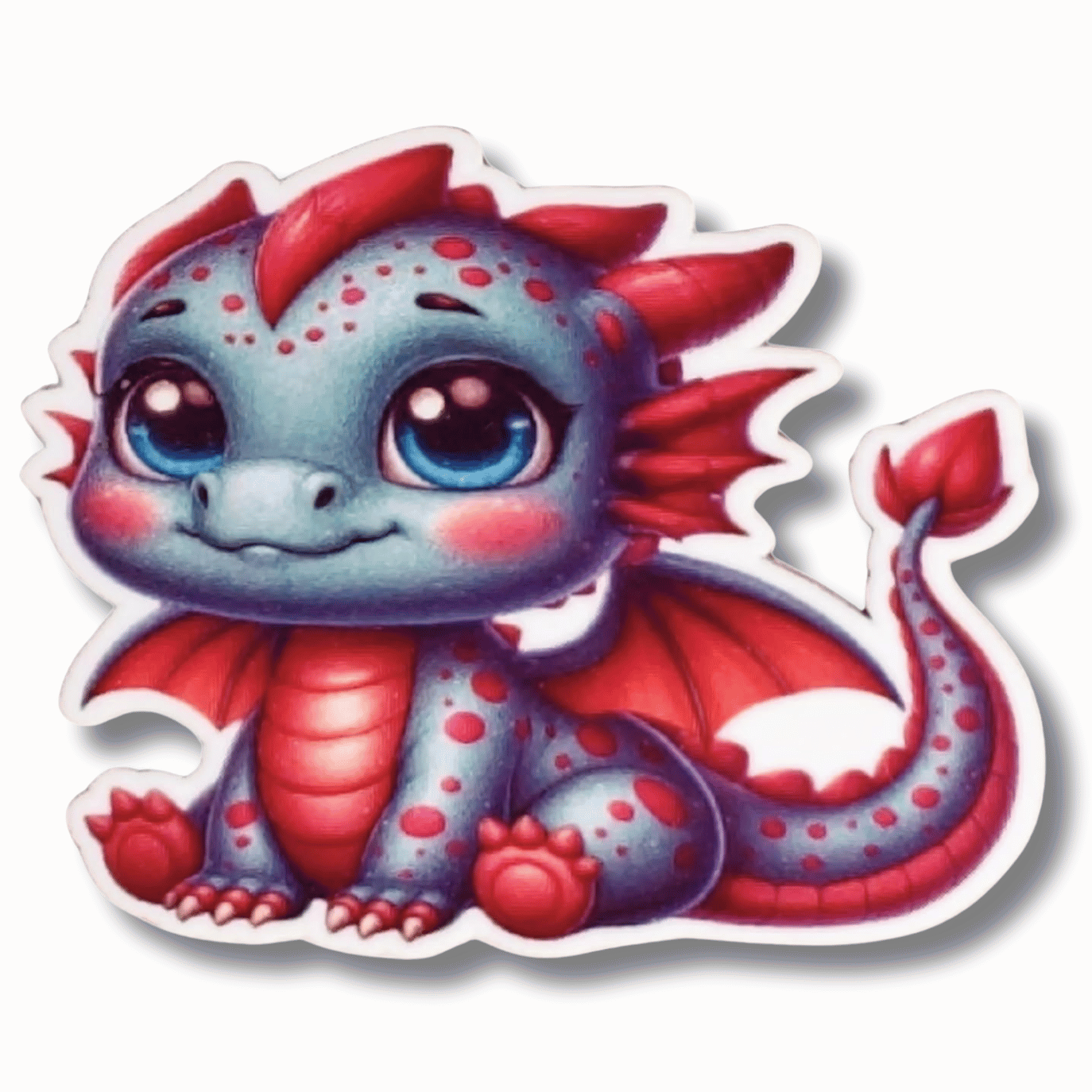 red spotted baby dragon magnetic needle minder cross stitch embroidery accessory