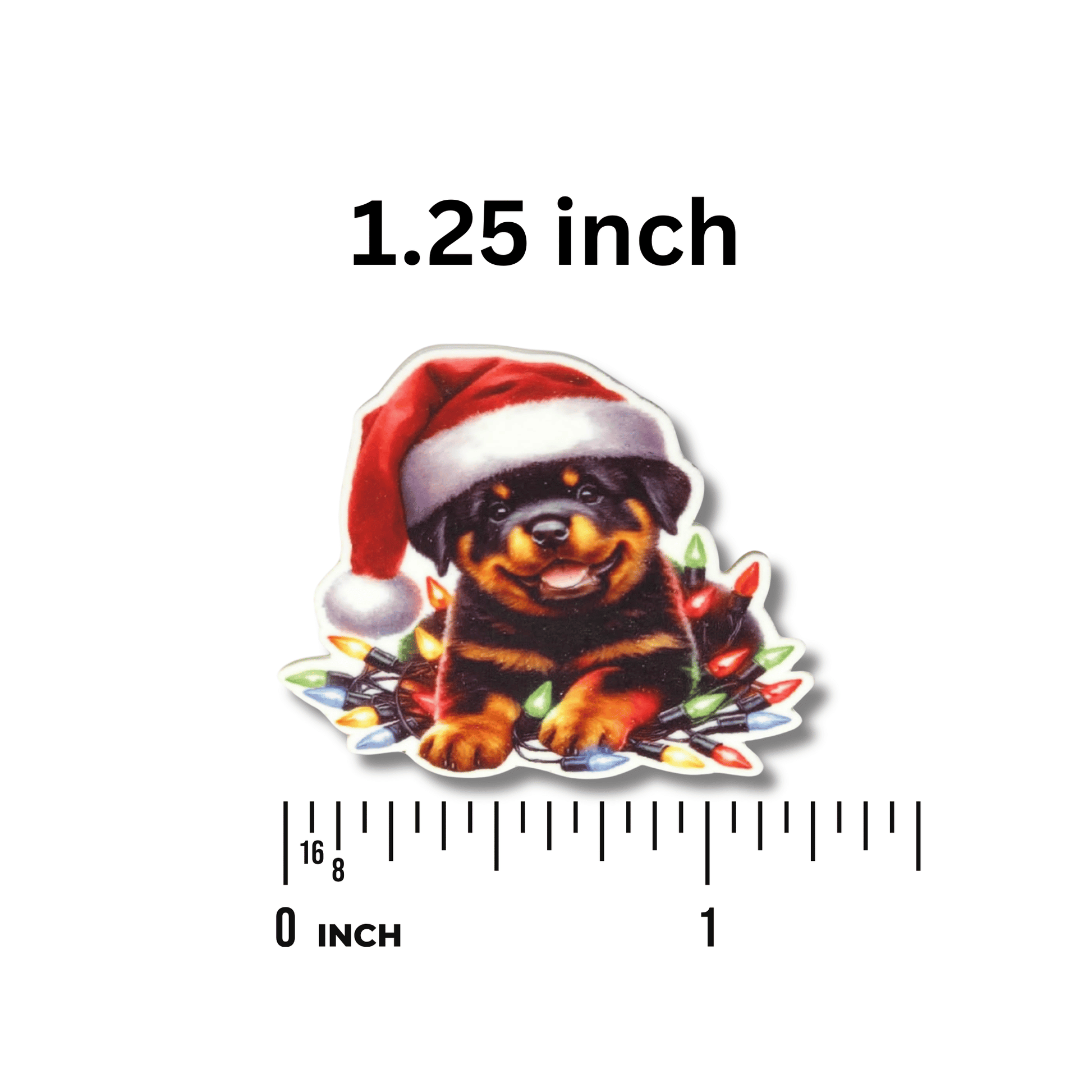 Christmas Rottweiler Magnetic Needle Minder, Cute Dog Needle Holder for Cross Stitch and Embroidery