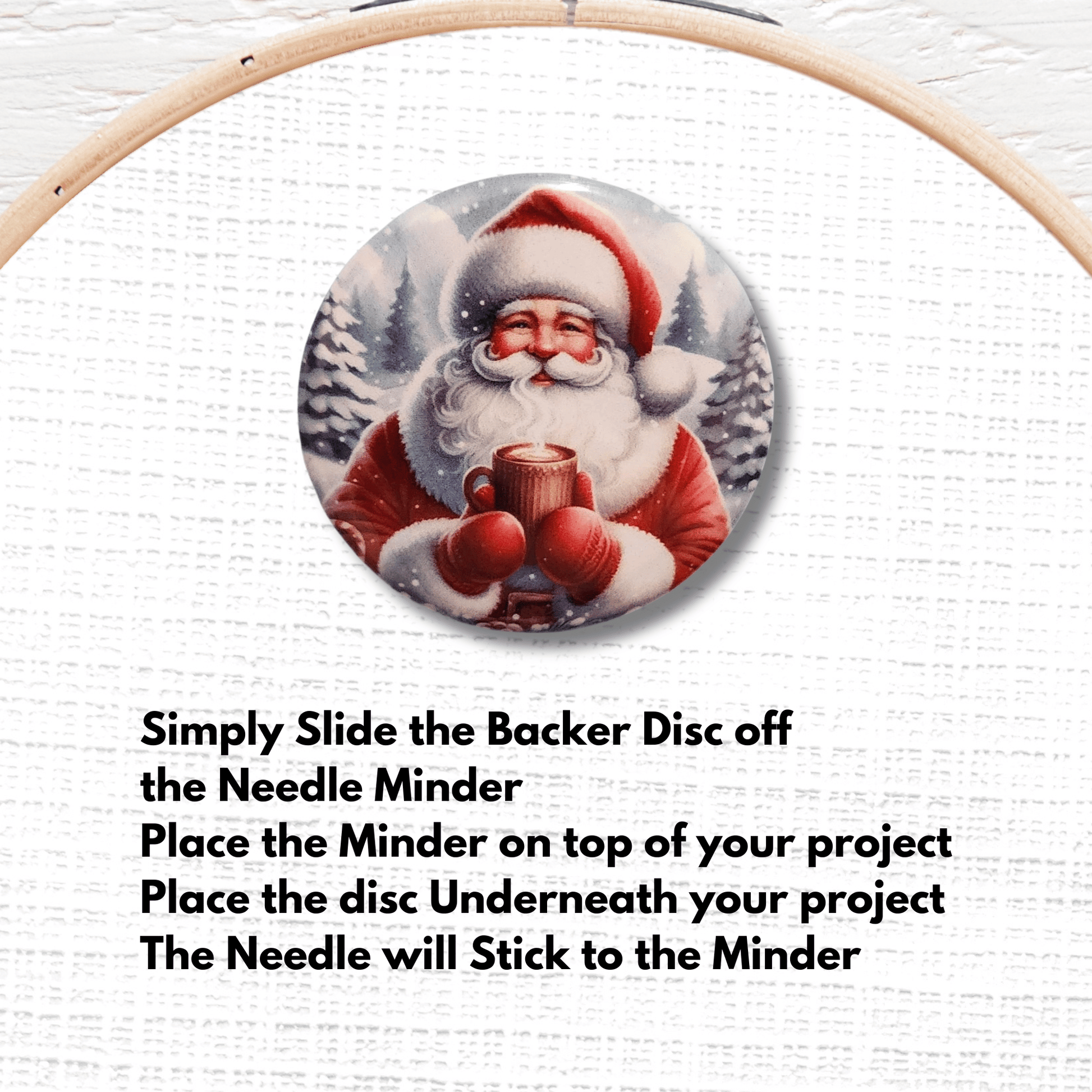magnetic santa needle minder embroidery tool