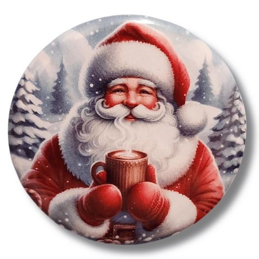 santa hot cocoa magnetic needle minder for cross stitch embroidery