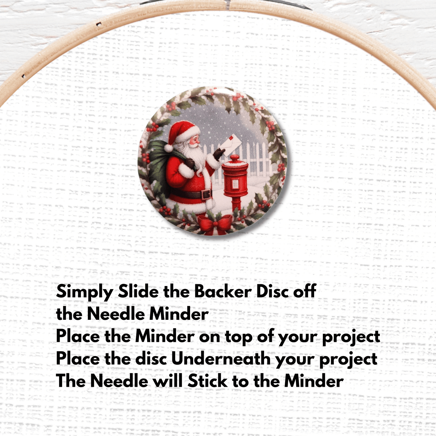 magnetic santa mailbox needle minder embroidery tool