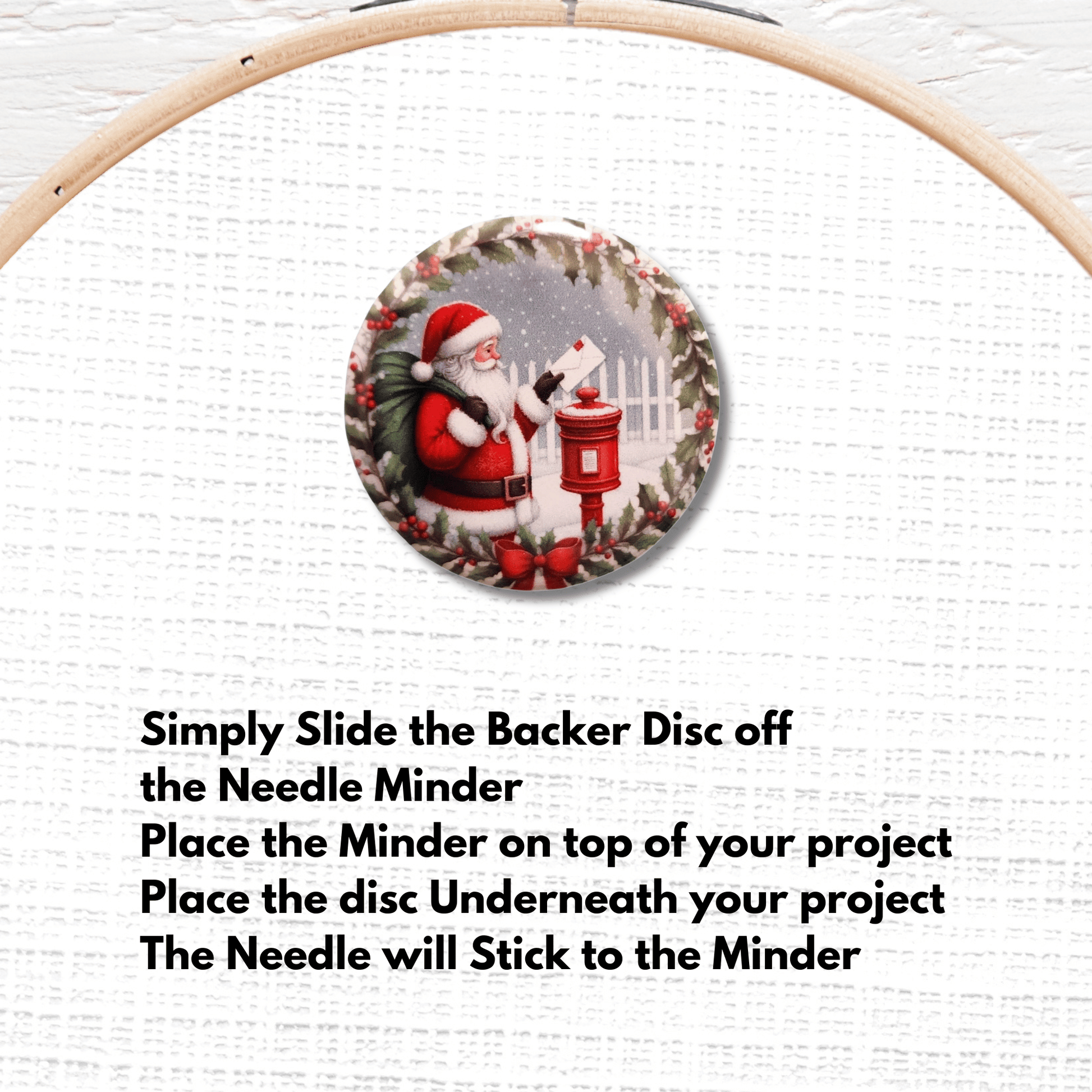 magnetic santa mailbox needle minder embroidery tool
