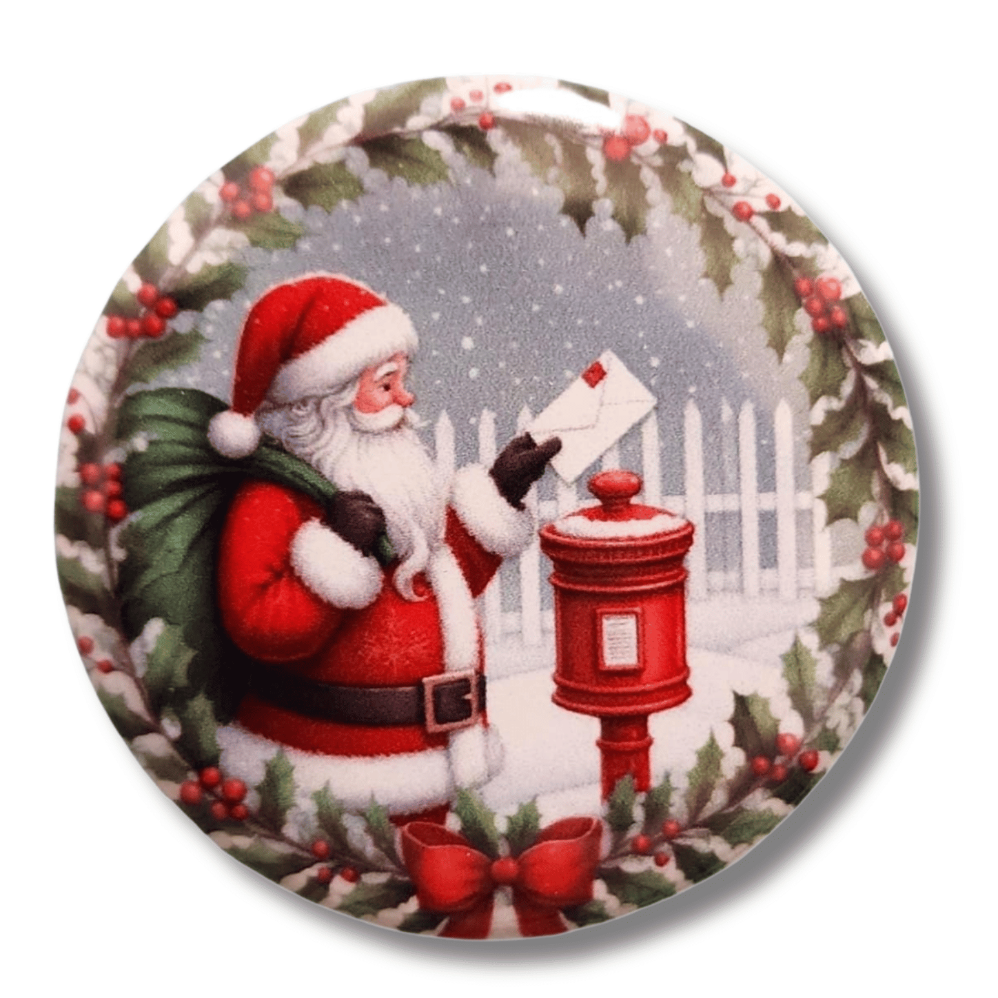 santa mailbox magnetic needle minder for cross stitch embroidery