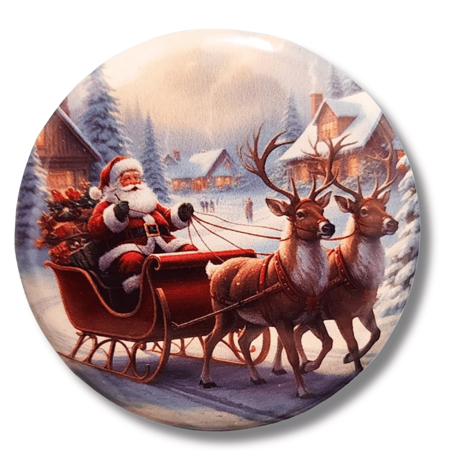 santa sleigh reindeer magnetic needle minder christmas cross stitch accessory