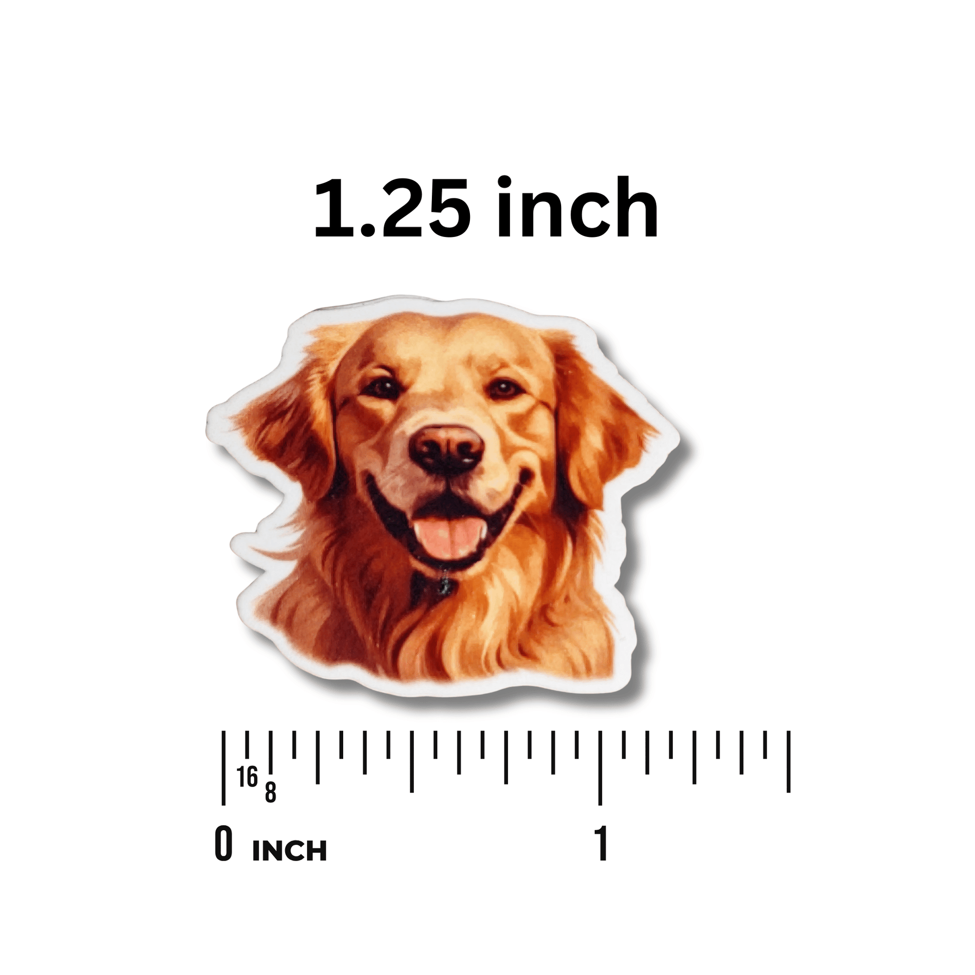 Dog magnetic needle minder with cheerful Golden Retriever artwork