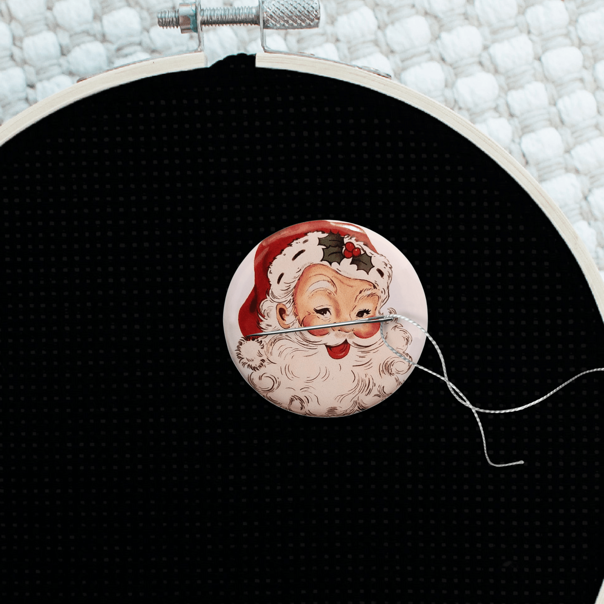 embroidery needle minder magnetic santa holly holder