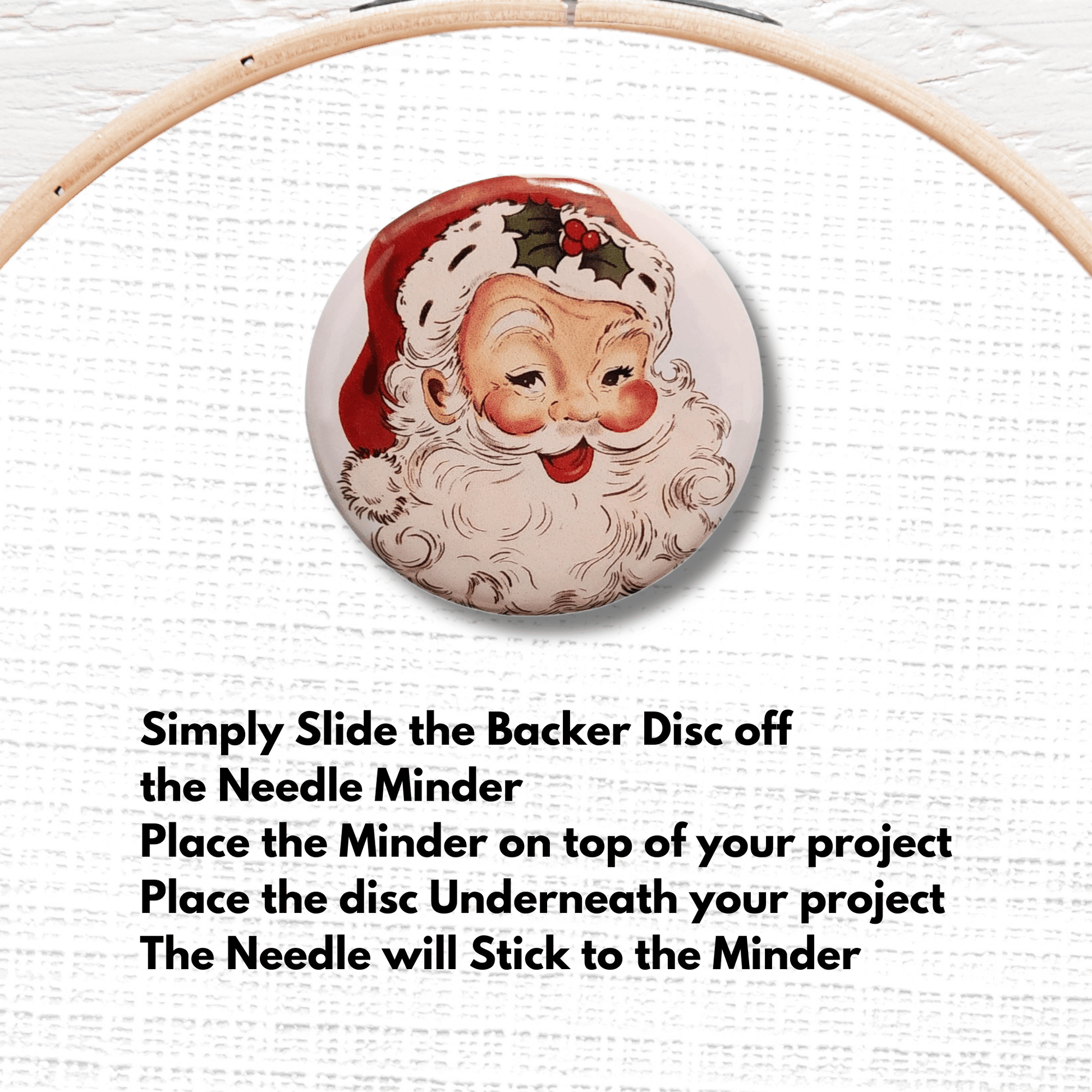 magnetic santa holly needle minder embroidery tool