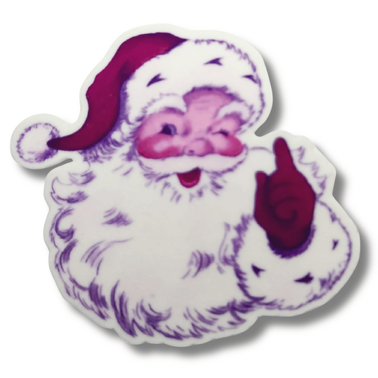 vintage santa magnetic needle minder christmas cross stitch embroidery needle minder magnet festive stitching accessory