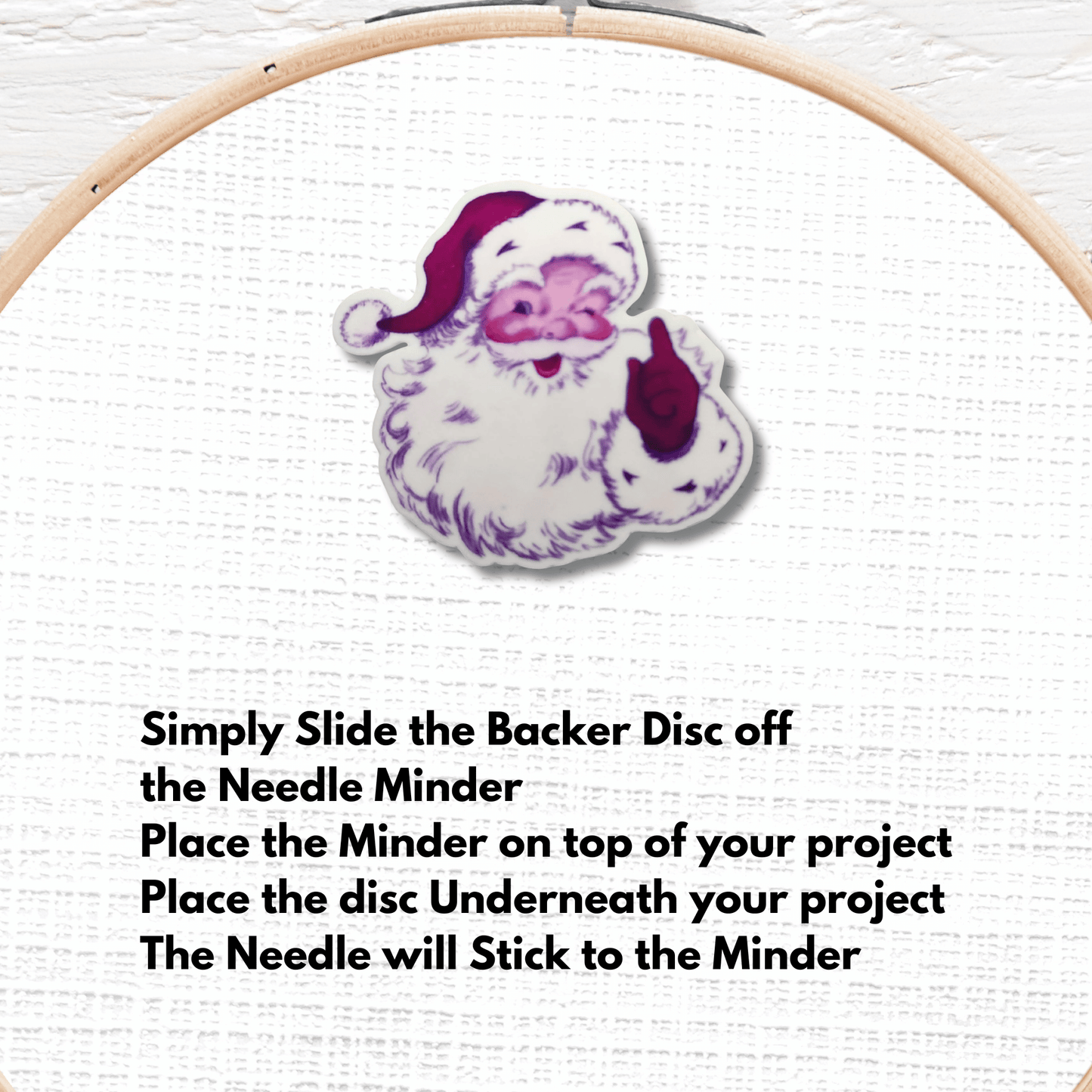 christmas santa needle minder magnet vintage santa cross stitch needle minder embroidery accessory