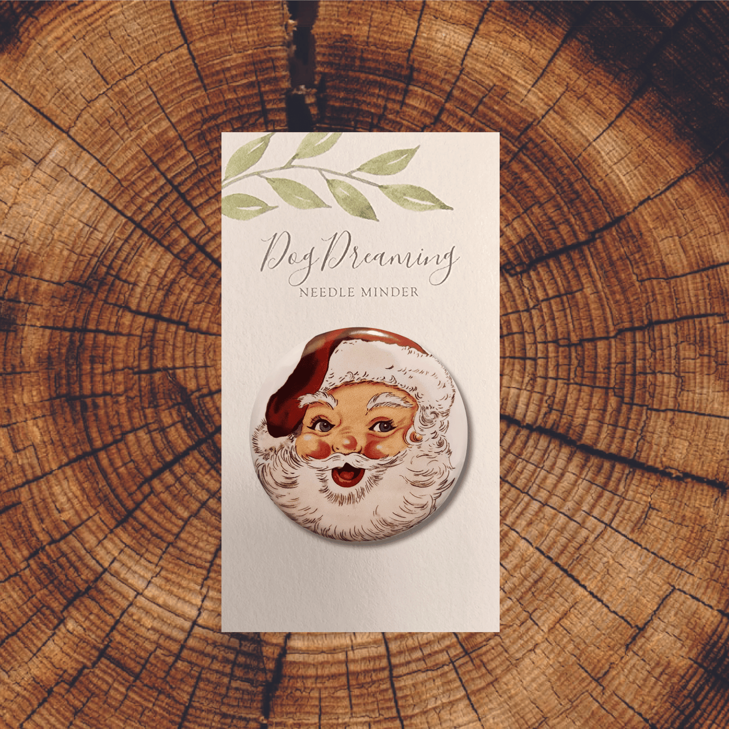 holiday magnetic santa needle minder embroidery accessory